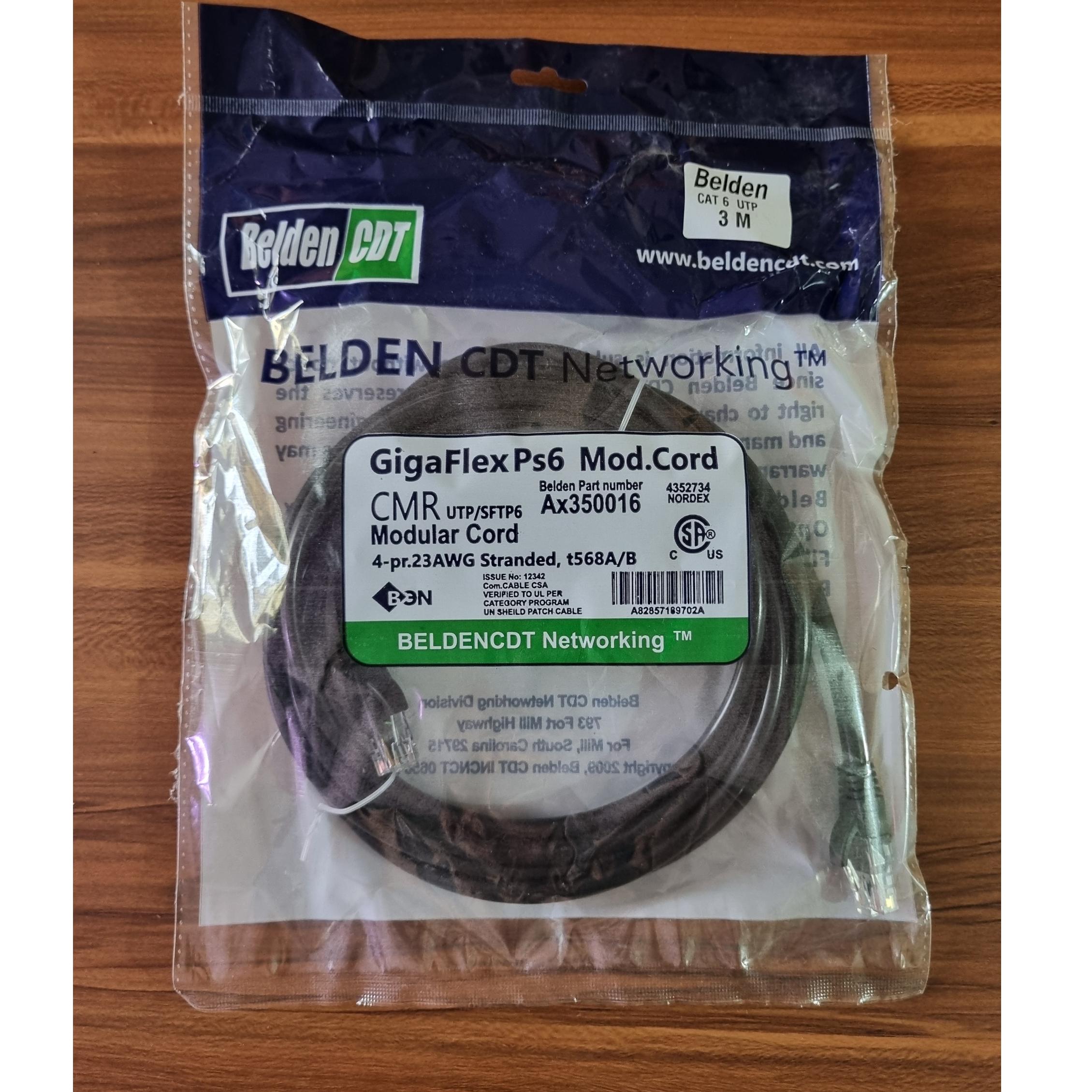 کابل شبکه 3 متری Cat6 برند BuldenCDT