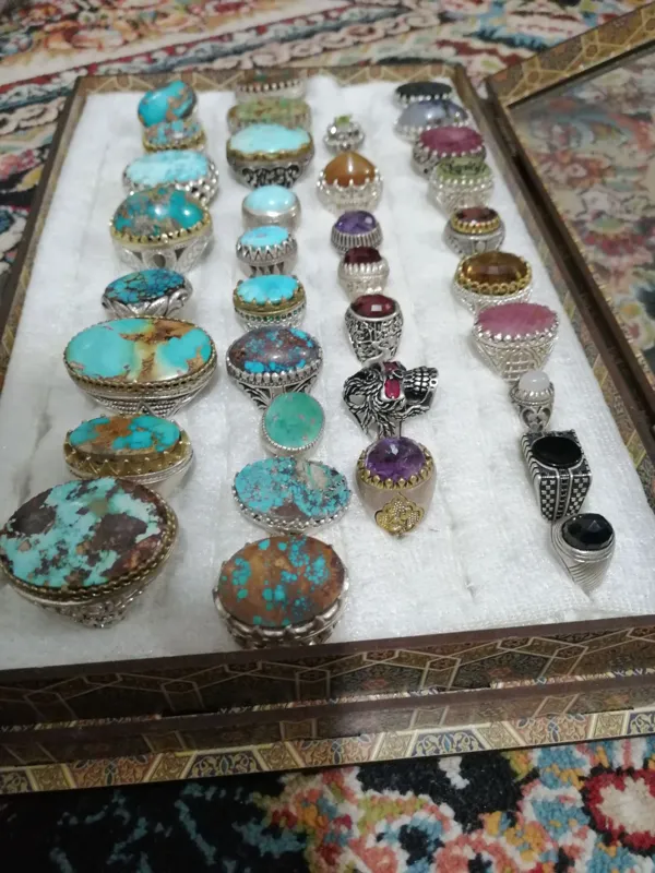 انگشتر نقره فیروزه در انواع و اشکال مختلف