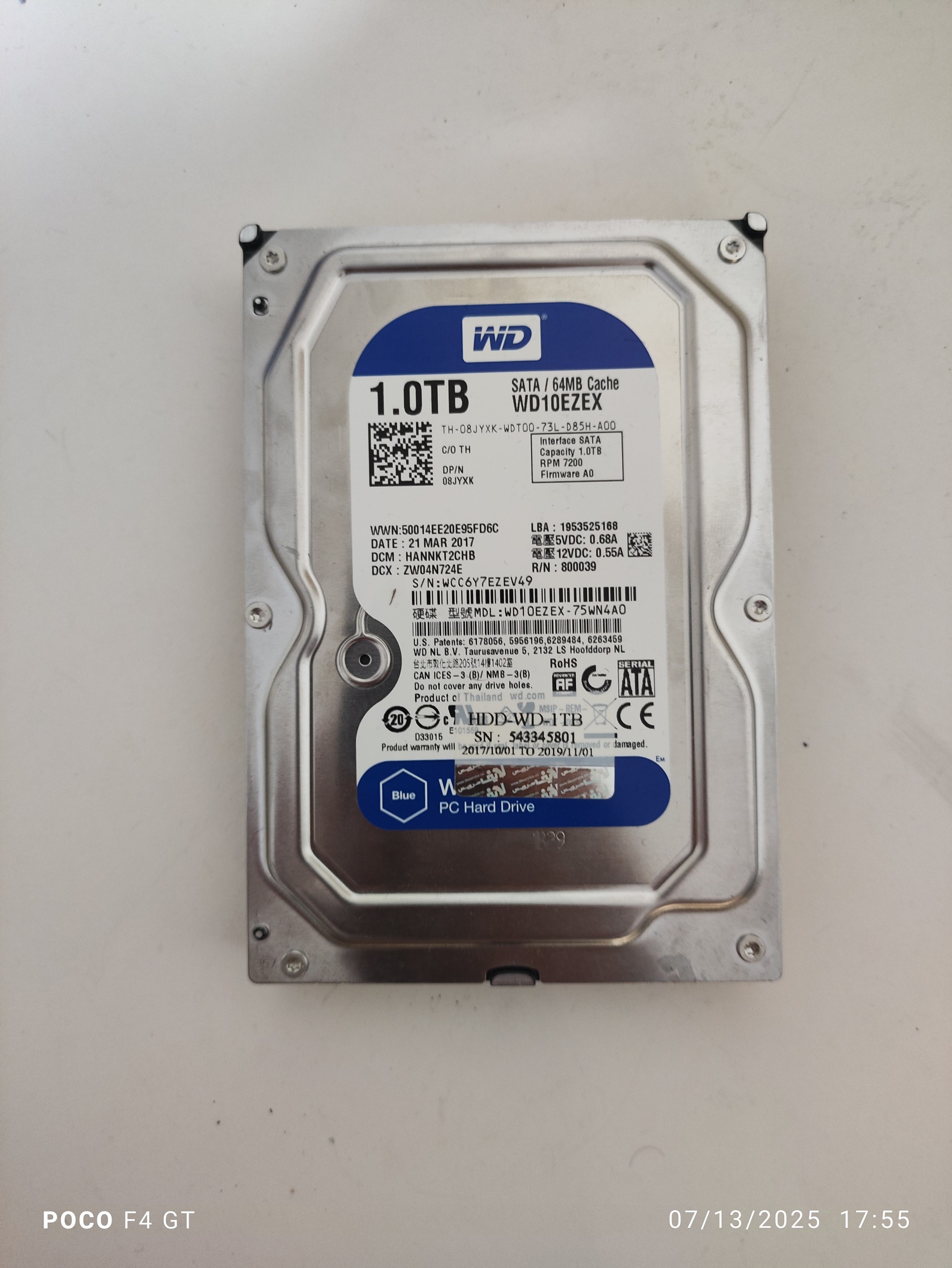 هارد wd blue 1TB