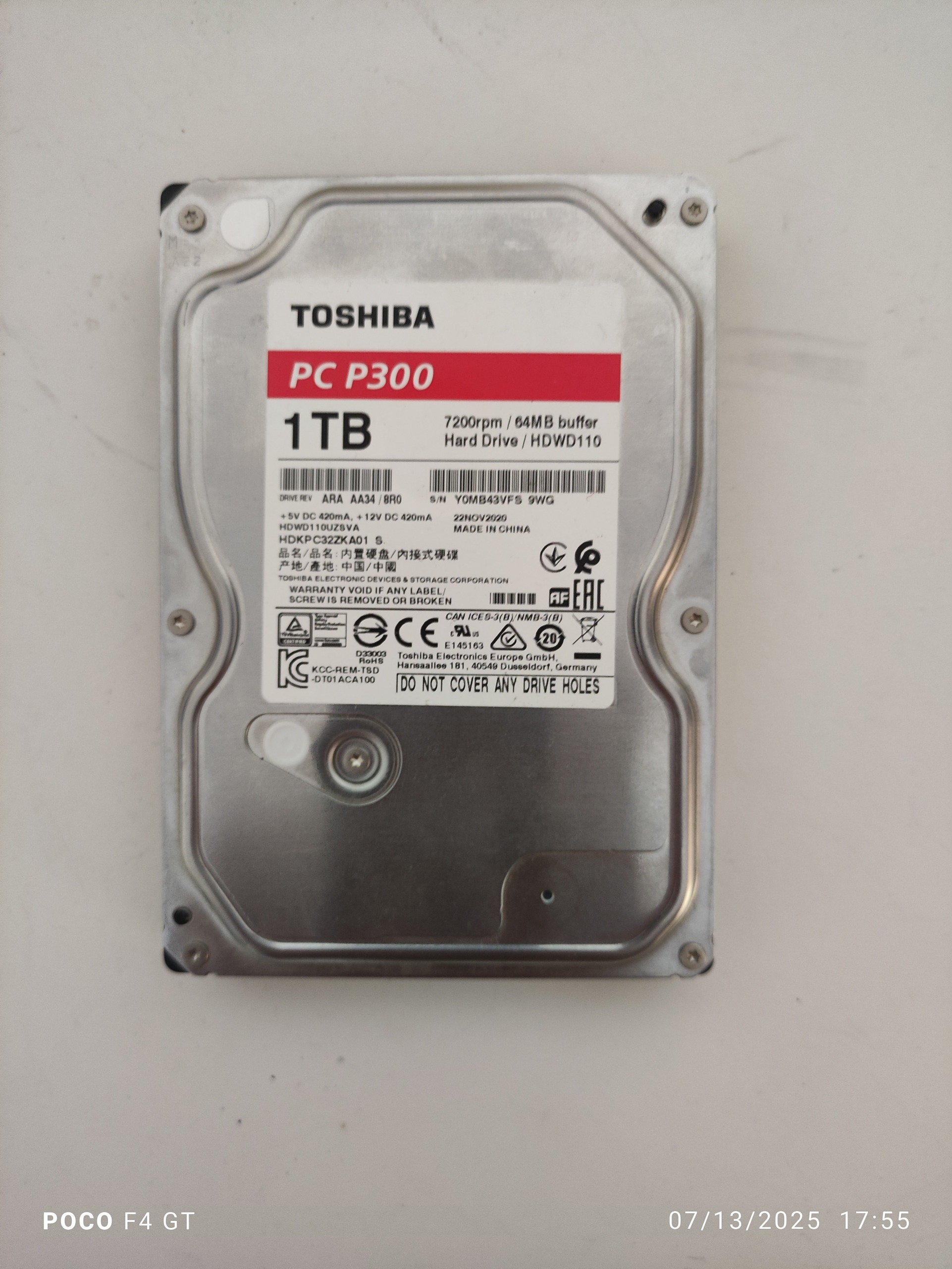 Hard Toshiba 1tb