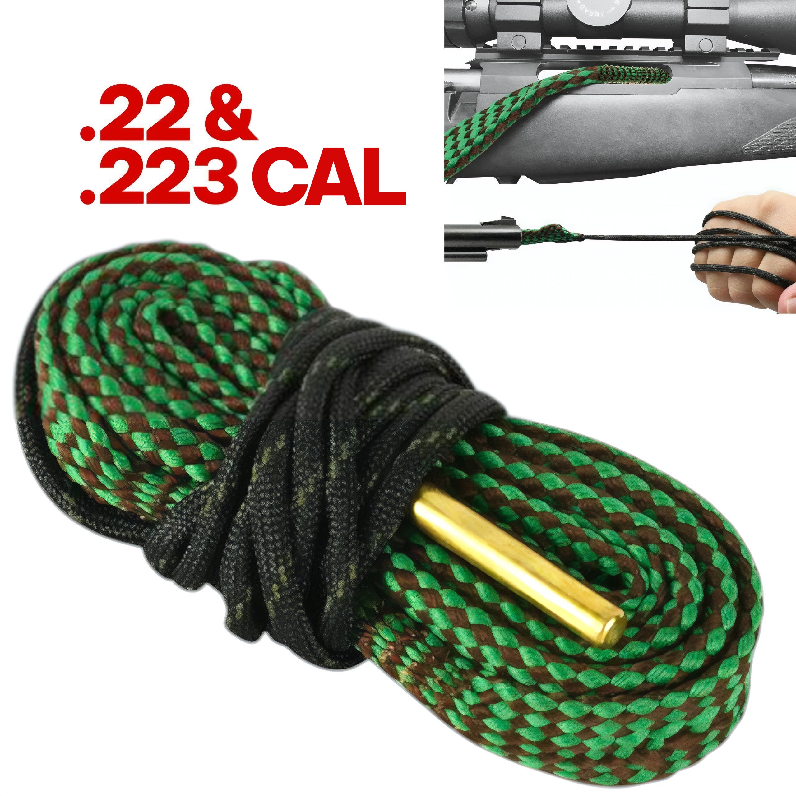 تنظیف طنابی لوله سلاح کالیبر 22