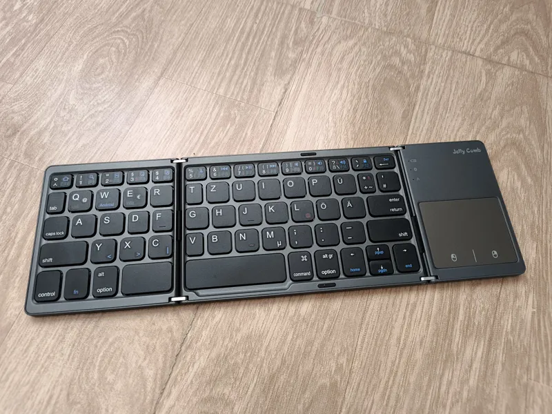 کیبورد بیسیم تاشو حرفه ای تاچ پد دار