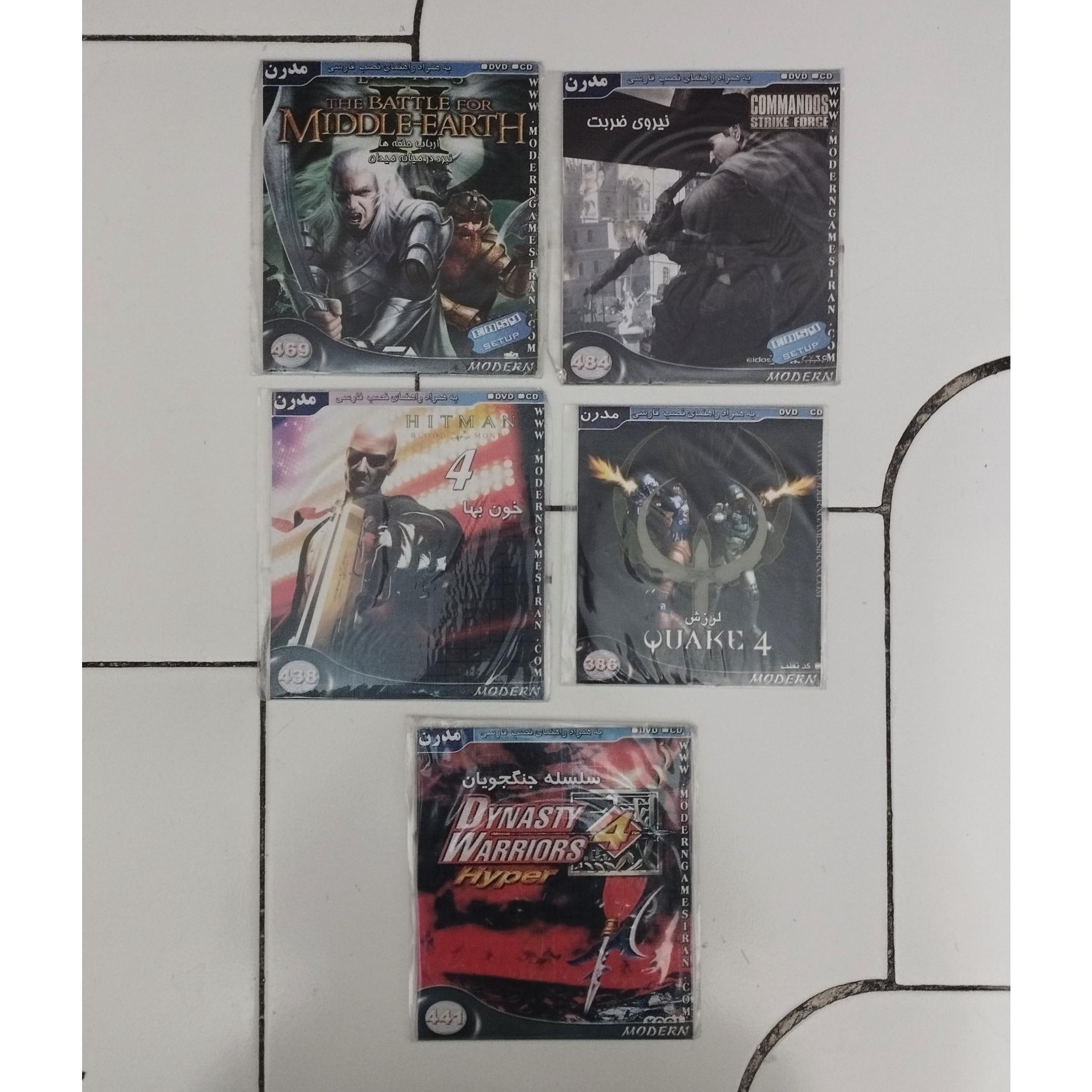 بازی کامپیوتری /5 عدد / DVD /تیراندازی / شرکت مدرن