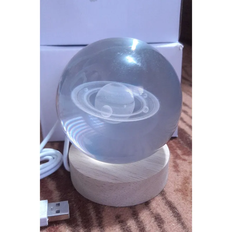 گوی چراغ خواب 8سانتی طرح زحل