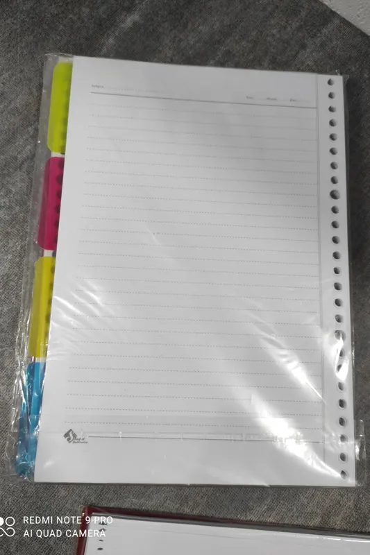 کاغذ کلاسوری26حلقه شفیعی 100برگ