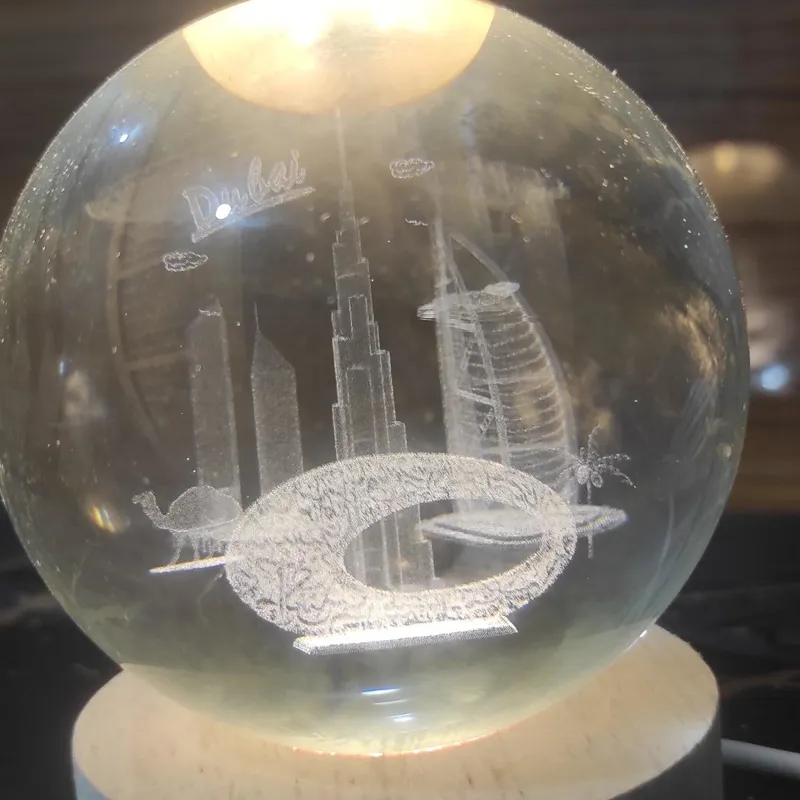 گوی چراغ خواب 8 سانتی طرح دبی  و پاریس