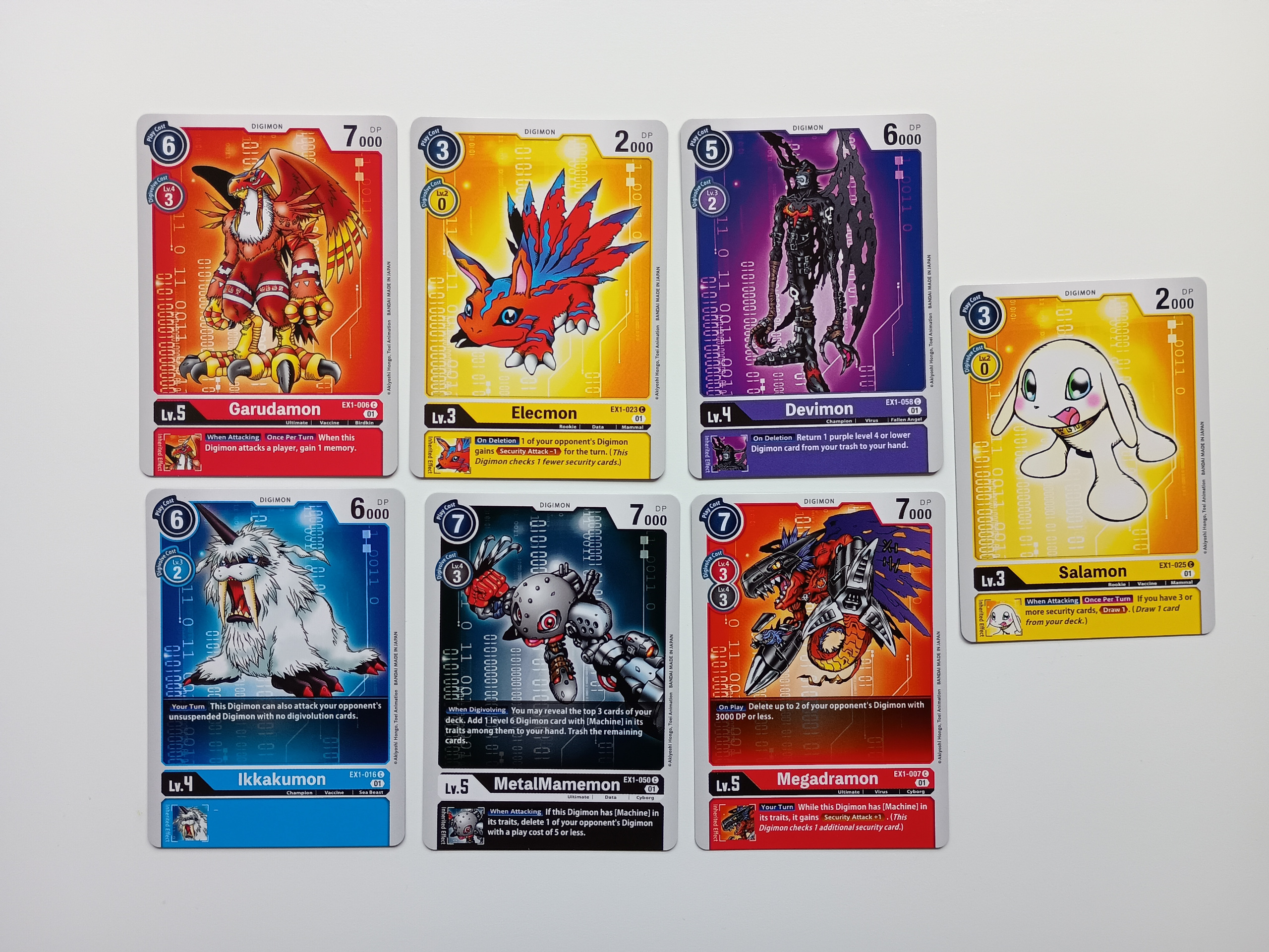 7 عدد کارت بازی دیجیمون Digimon دیجی مون