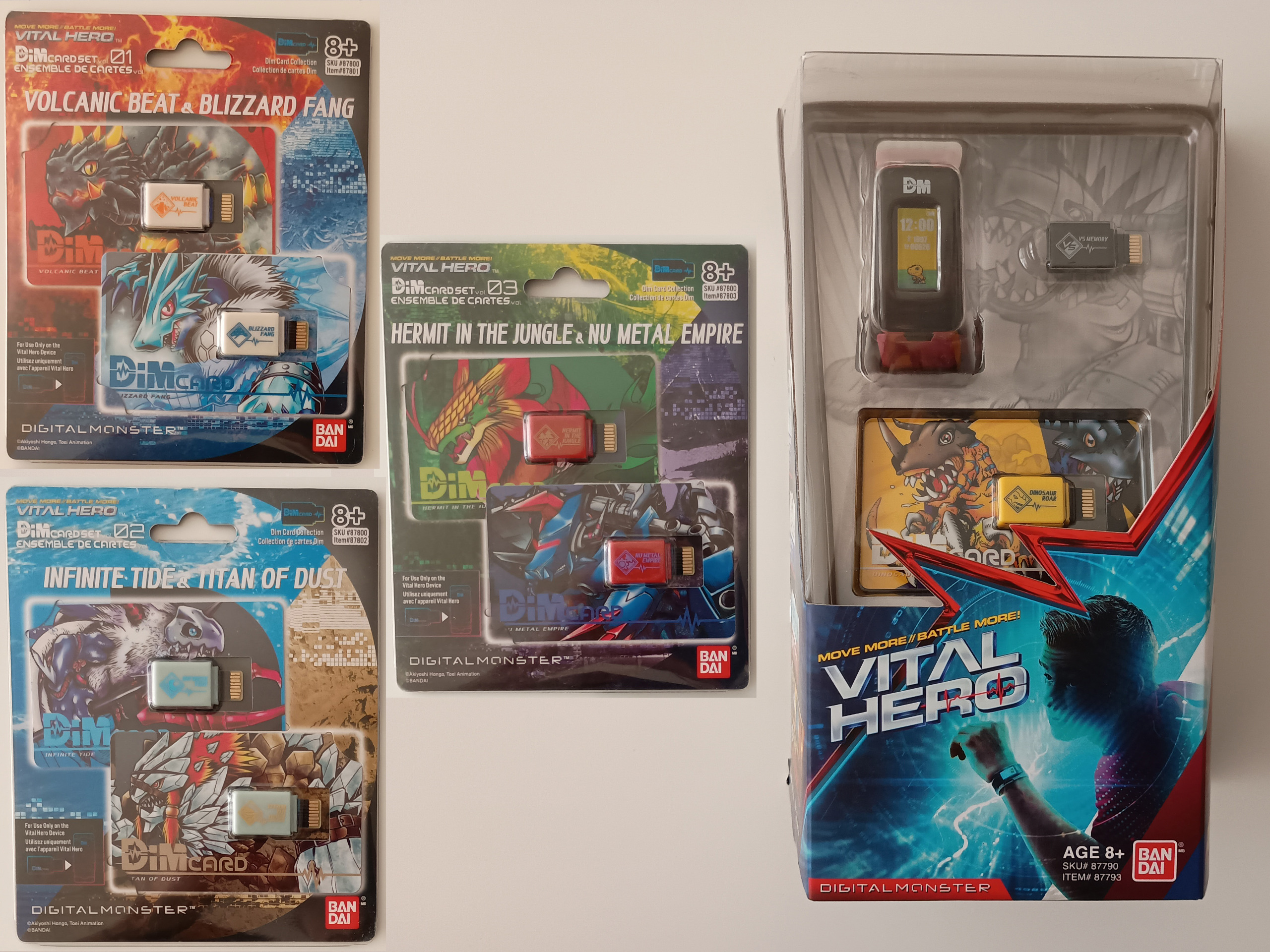 مچبند قرمز Digimon دیجیمون با 3 ست دیم-کارت