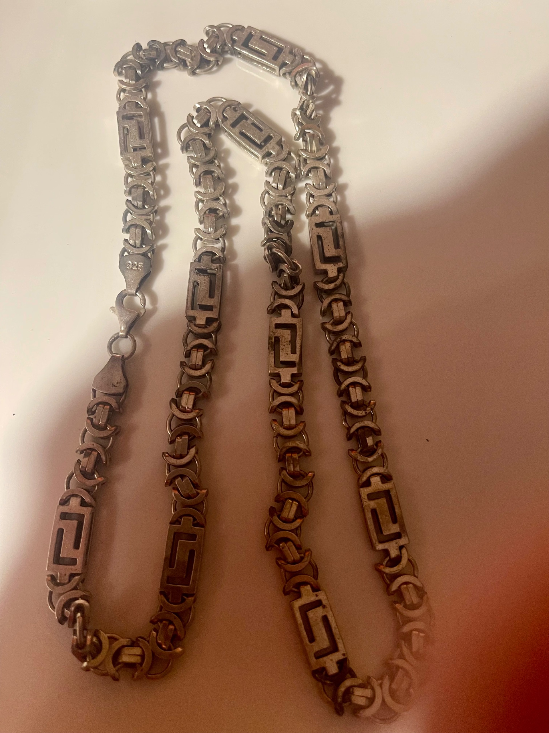 حراج گردنبند نقره اصل طرح ایتالیا 79 گرم