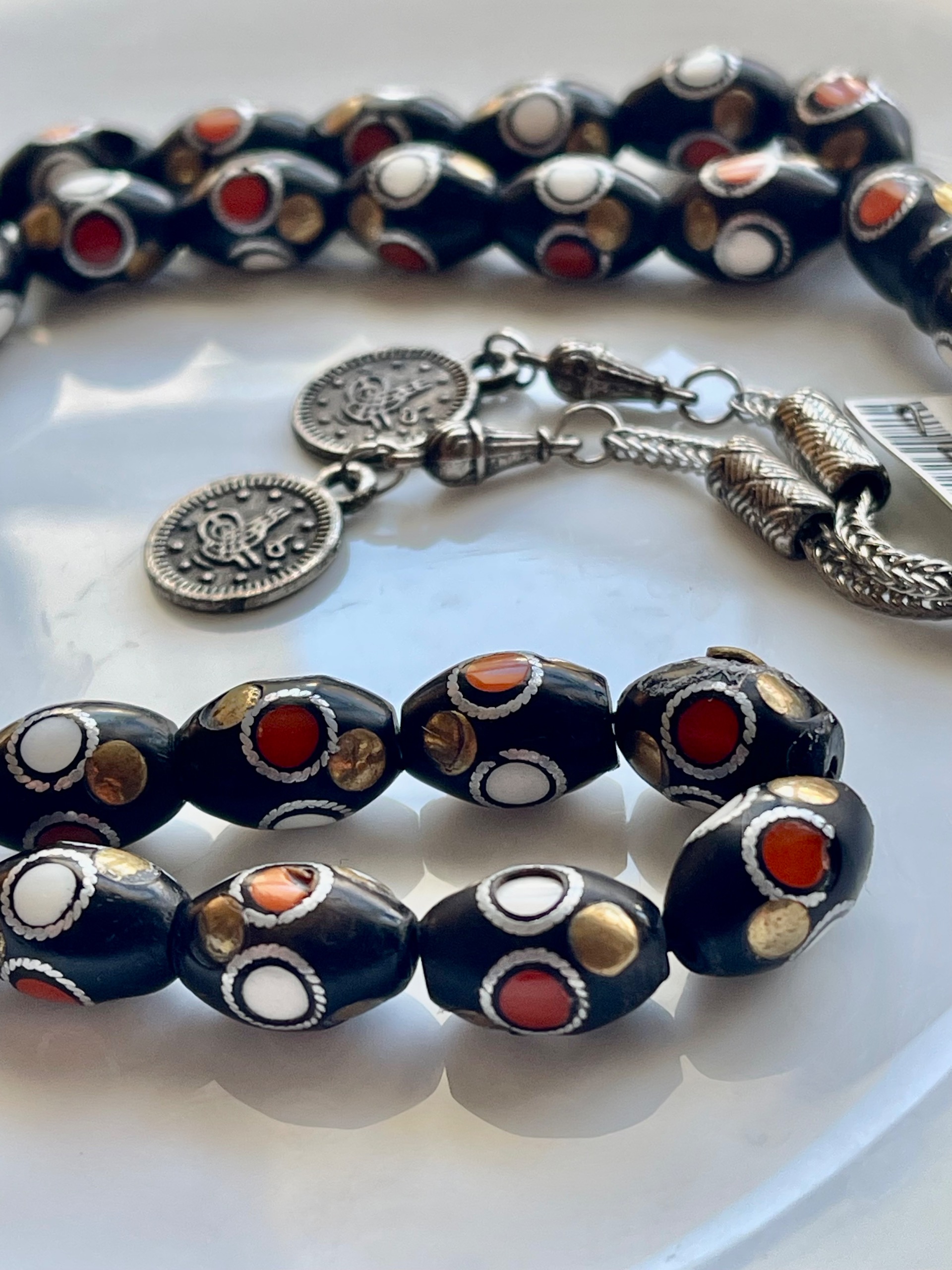 تسبح یسر نقره کوب پر کار اورجینال