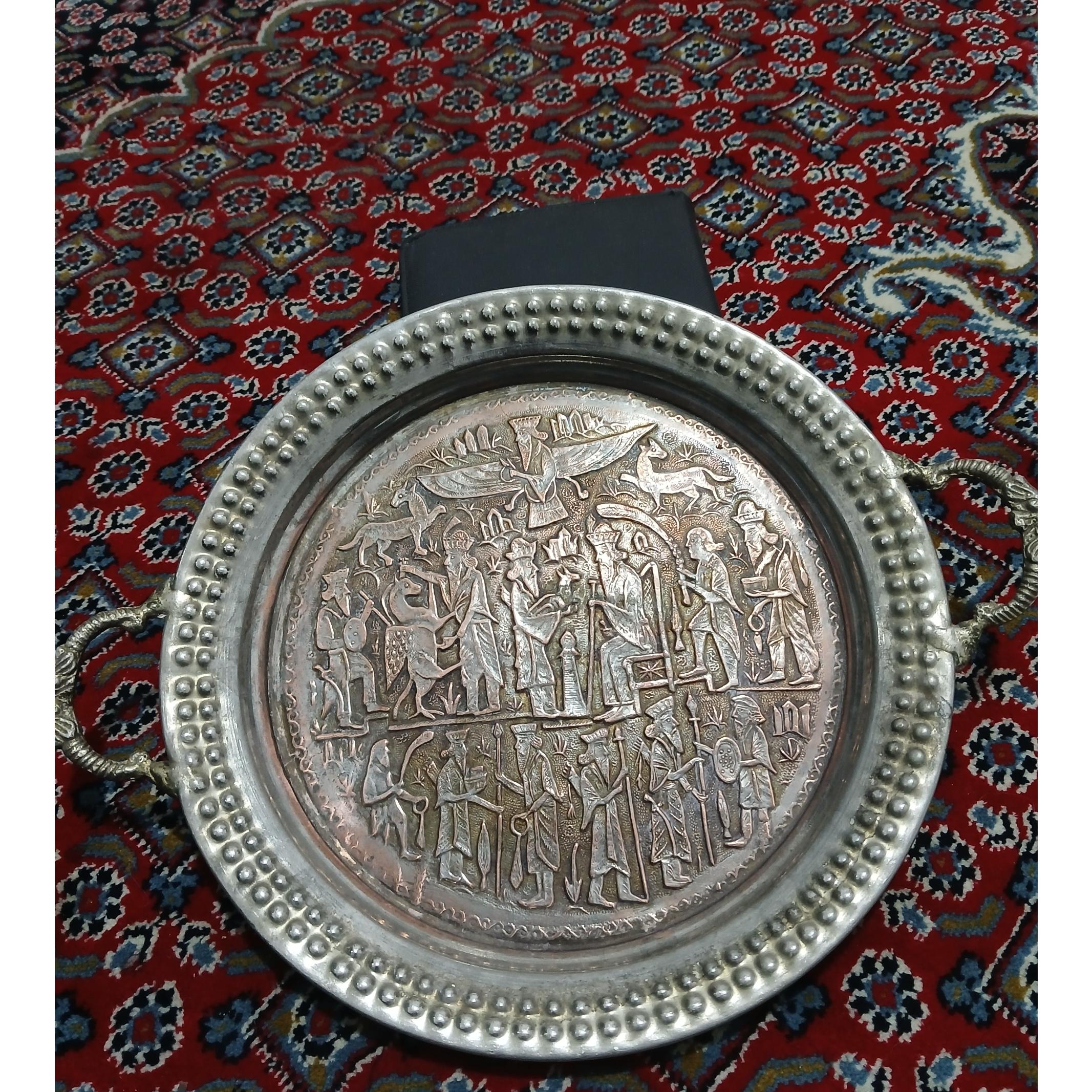 سینی مسی قلمکاری قدیمی