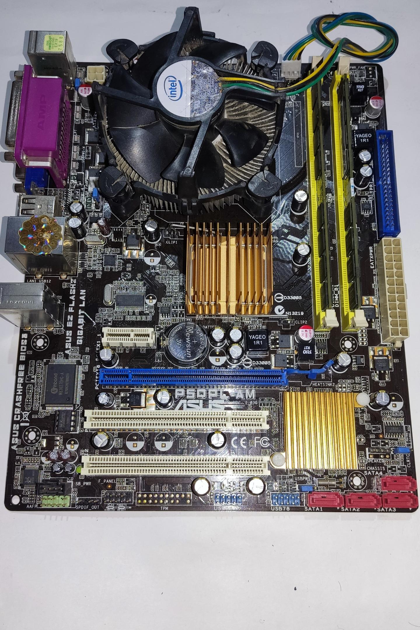 باندل ddr2 ایسوس با 4گیگ رم و cpu