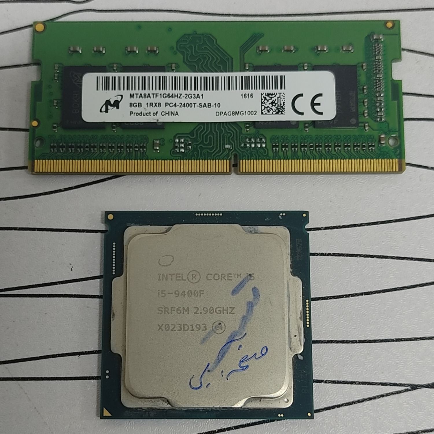 cpu 9400f و ram 8 pc4 لپ تاپی معیوب توضیحات