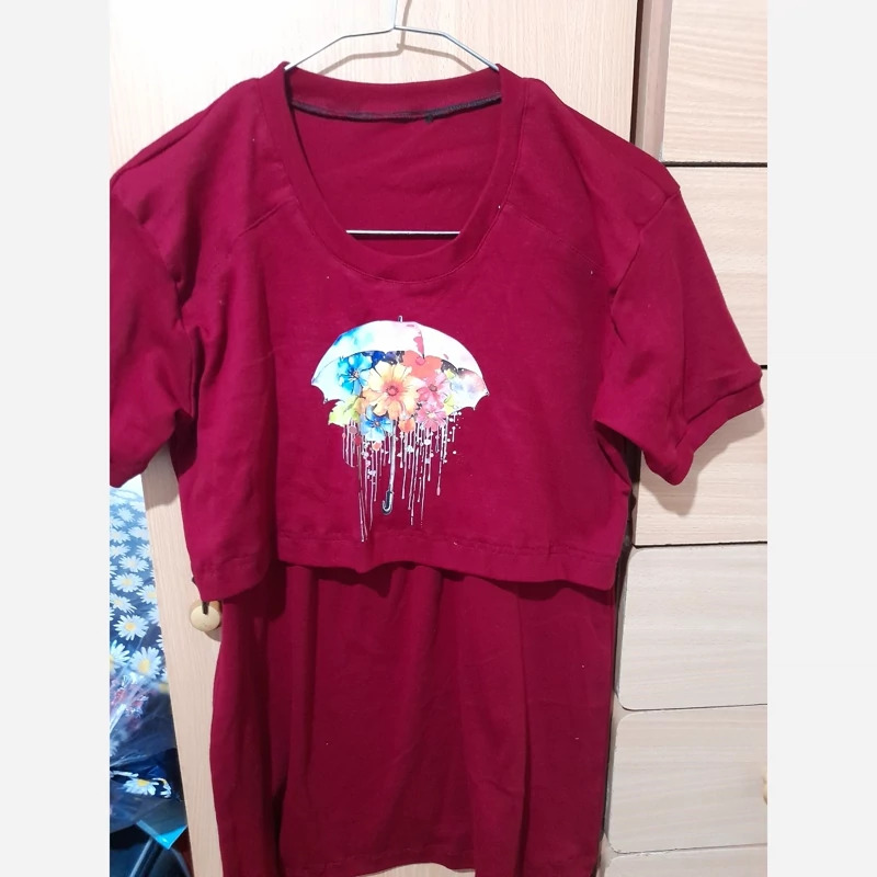 لباس شیردهی تریکو سایز 1 زرشکی