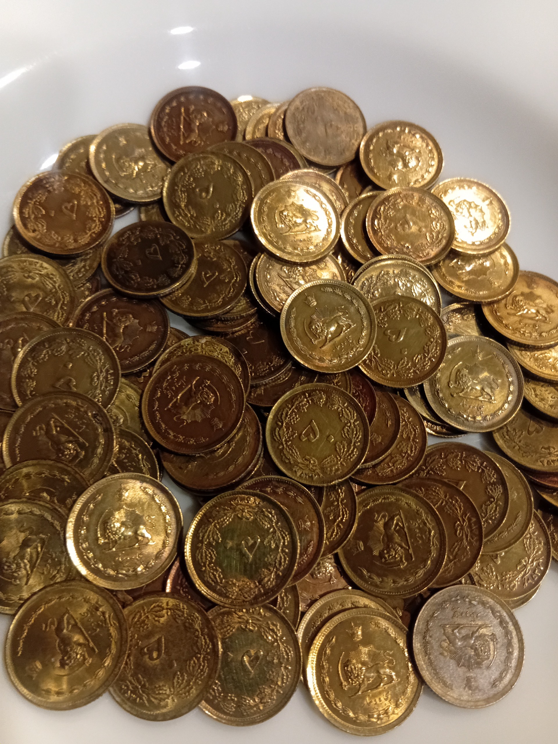 تعداد 100 عدد 50 دینار سال 2536 بانکی