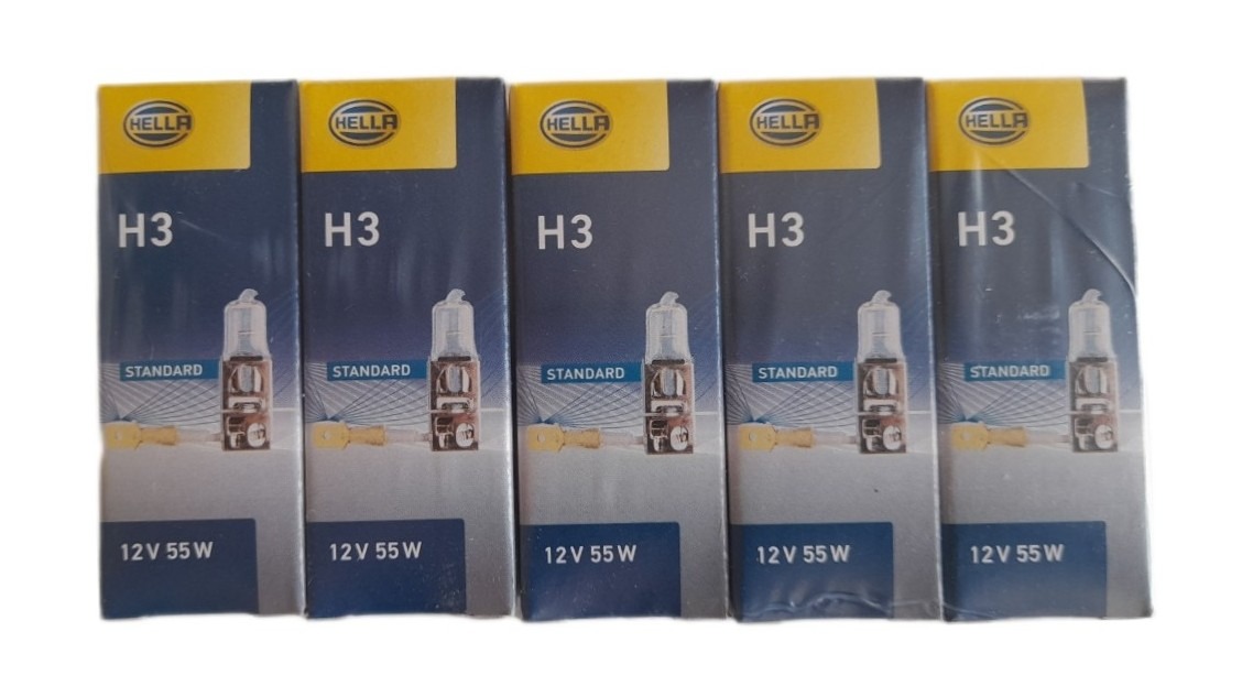 10 عدد لامپ H3 هلا آلمان Hella سیم دار 12V/55W