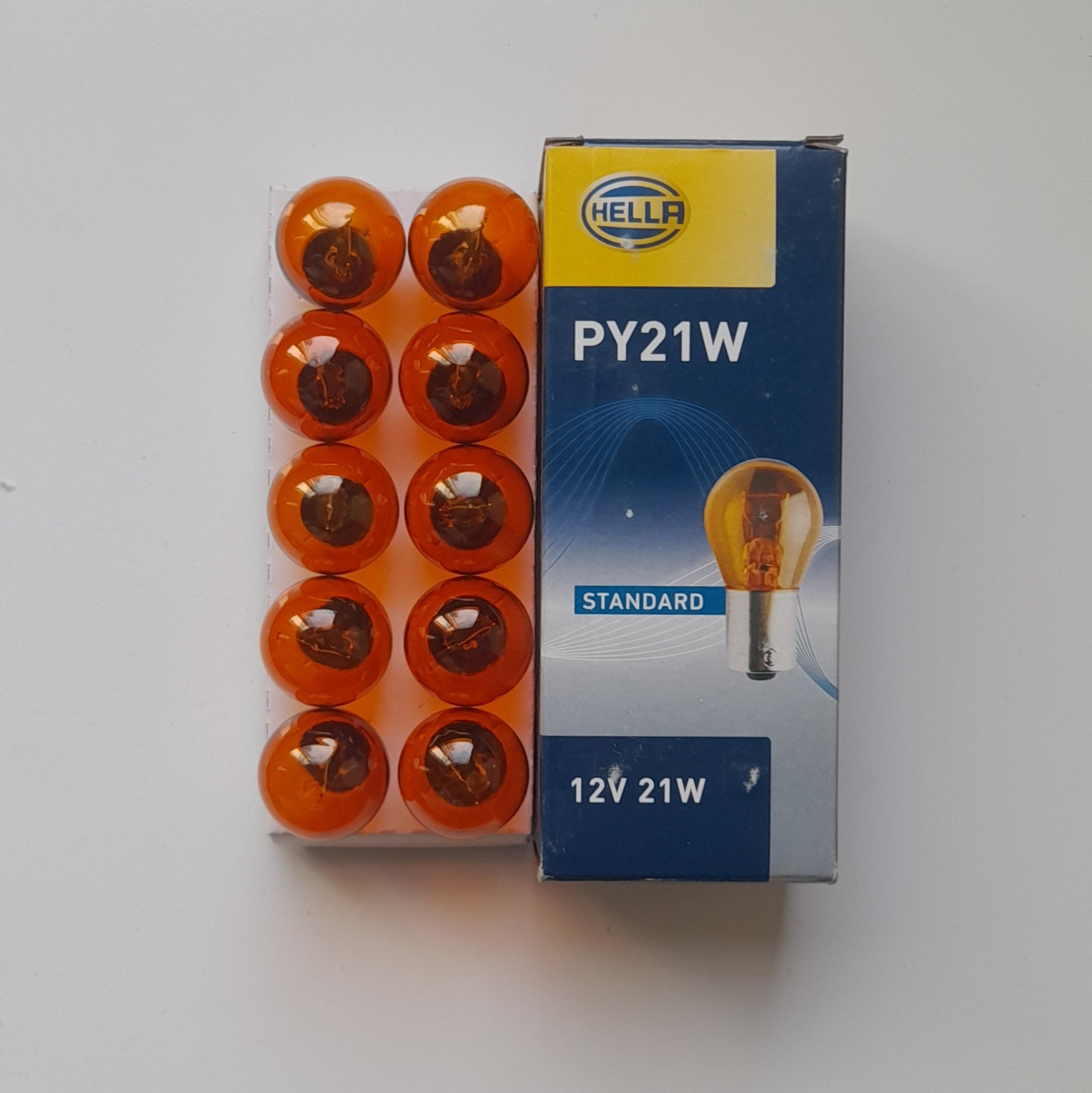 لامپ هلا PY21W 12V 21W خار نزدیک نارنجی 10 عددی