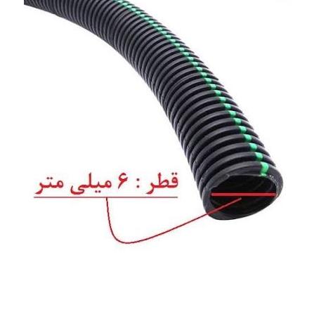 لوله خرطومی چاکدار نسوز خط دار 10 متر (سایز 6)
