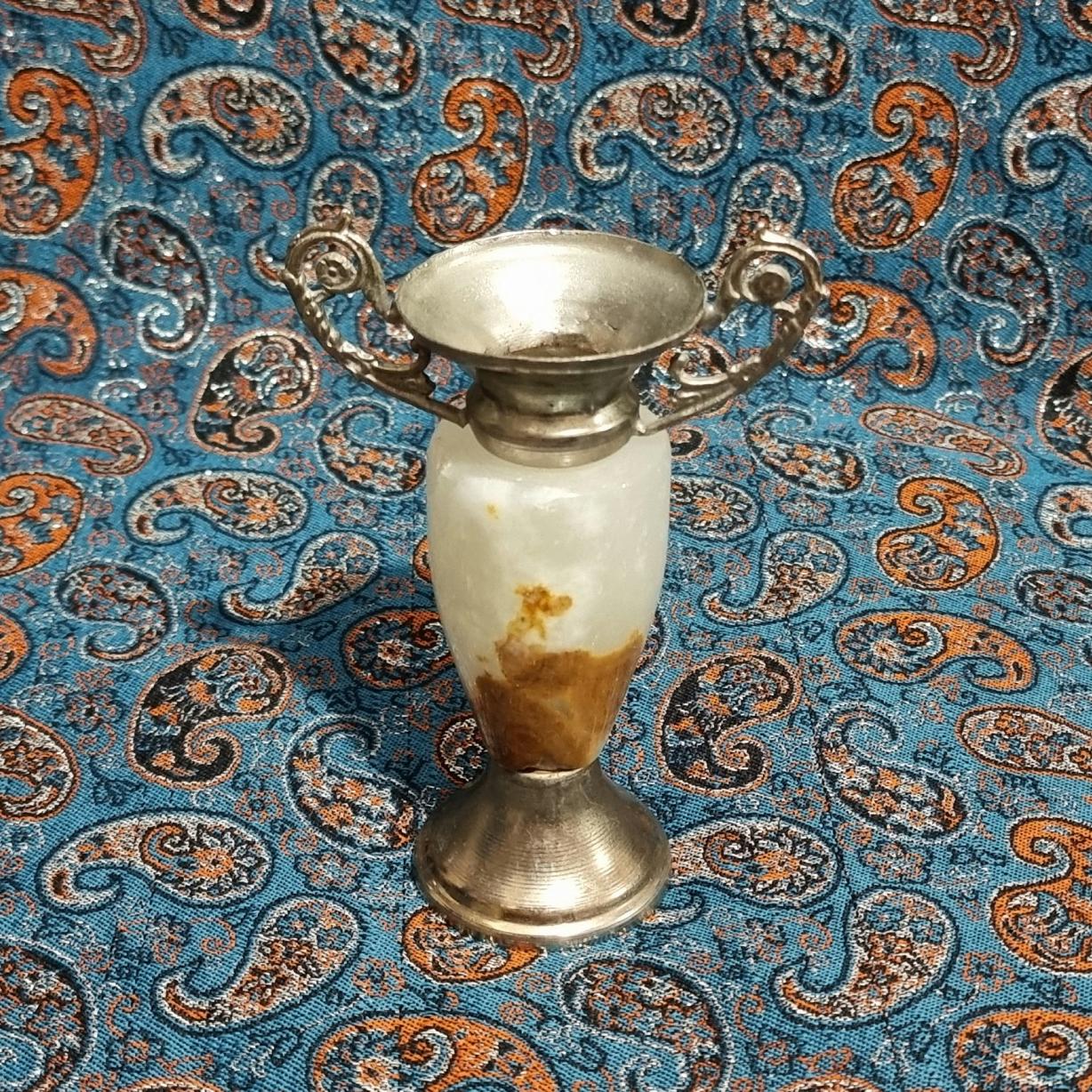 گلدان دکوری سنگ مرمر قدیمی ( توضیحات )