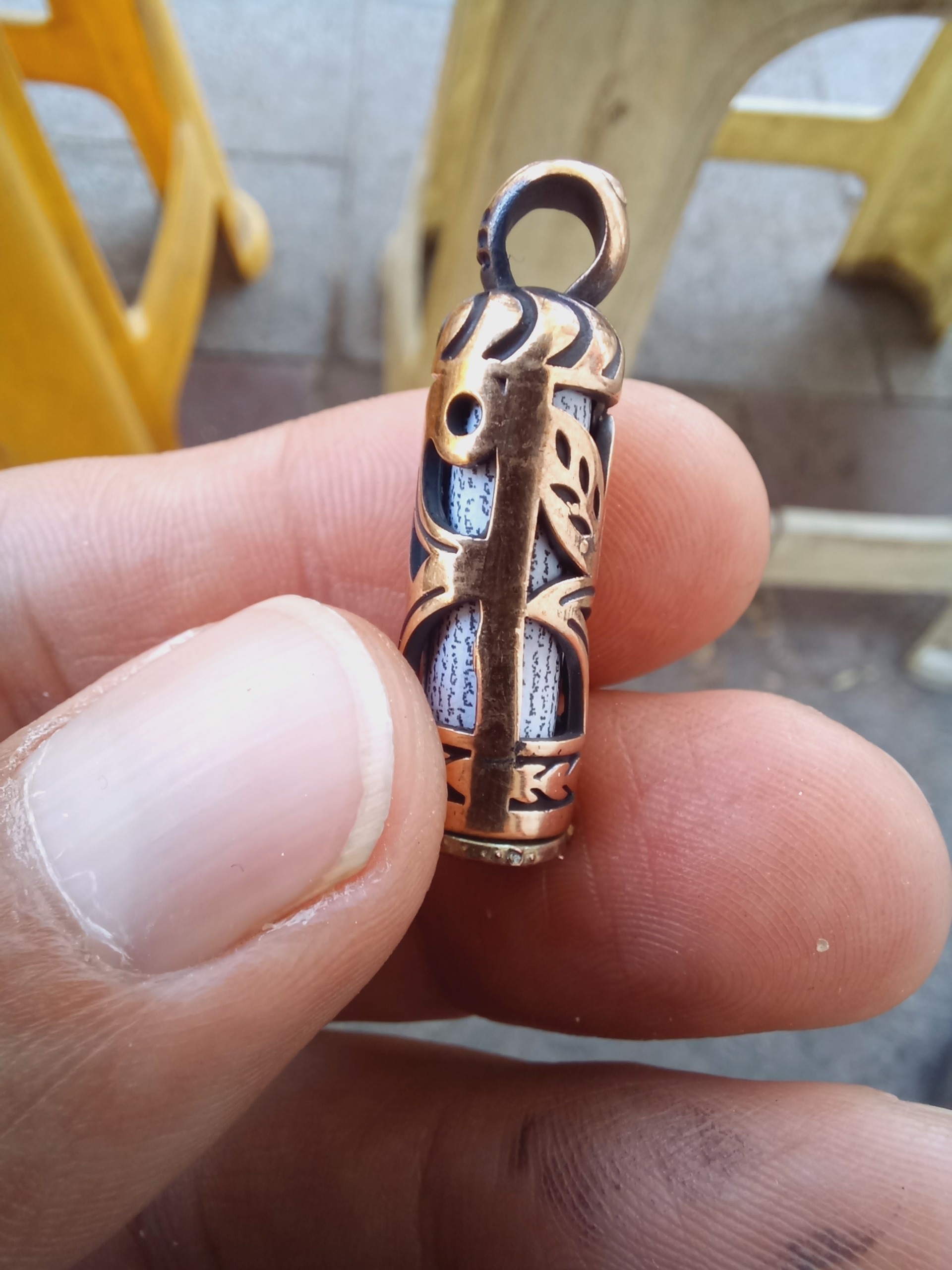 آویز گردنی برنزی حرز امام جواد