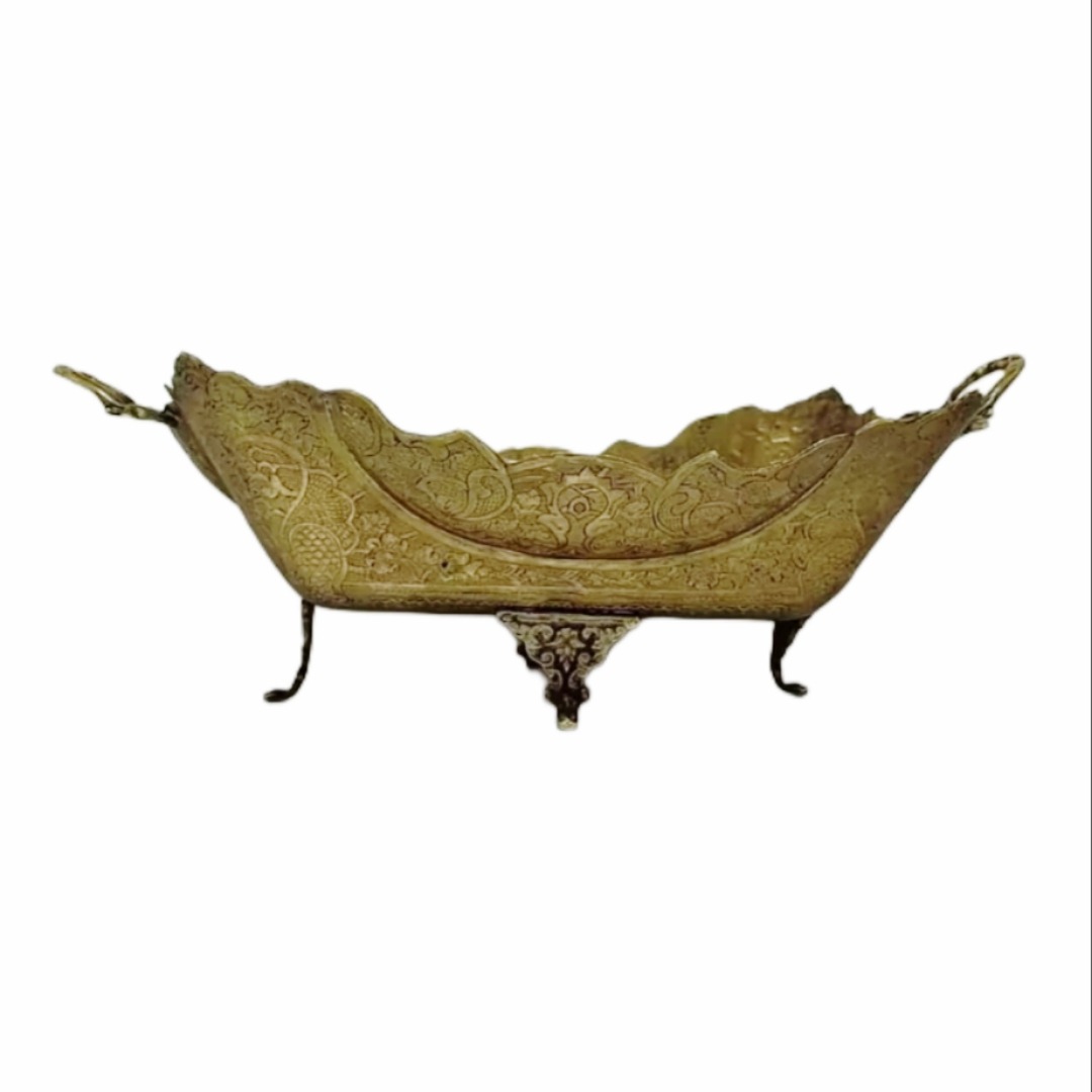 میوه خوری شکلات برنجی قلمزنی قلم زنی قدیمی آنتیک
