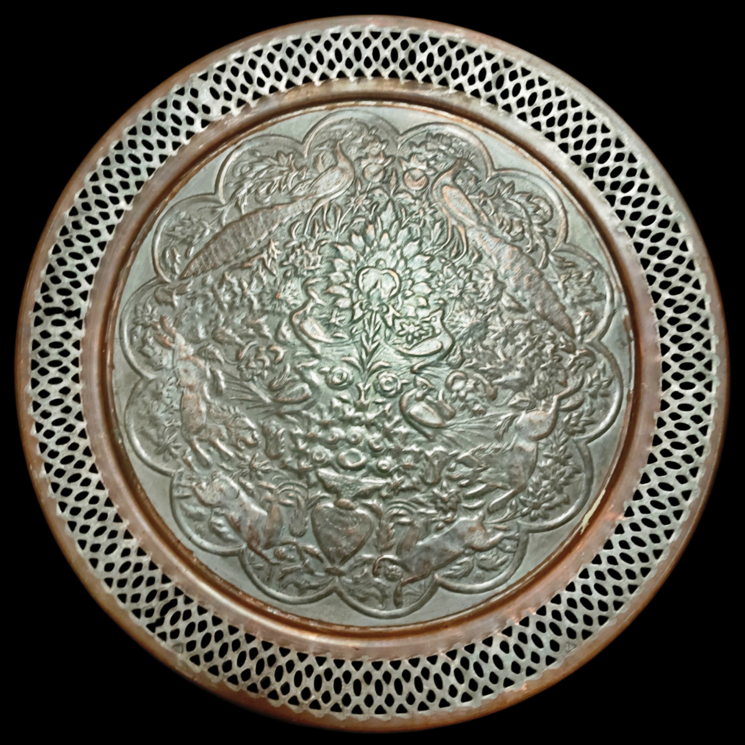 سینی مشبک مسی مس
