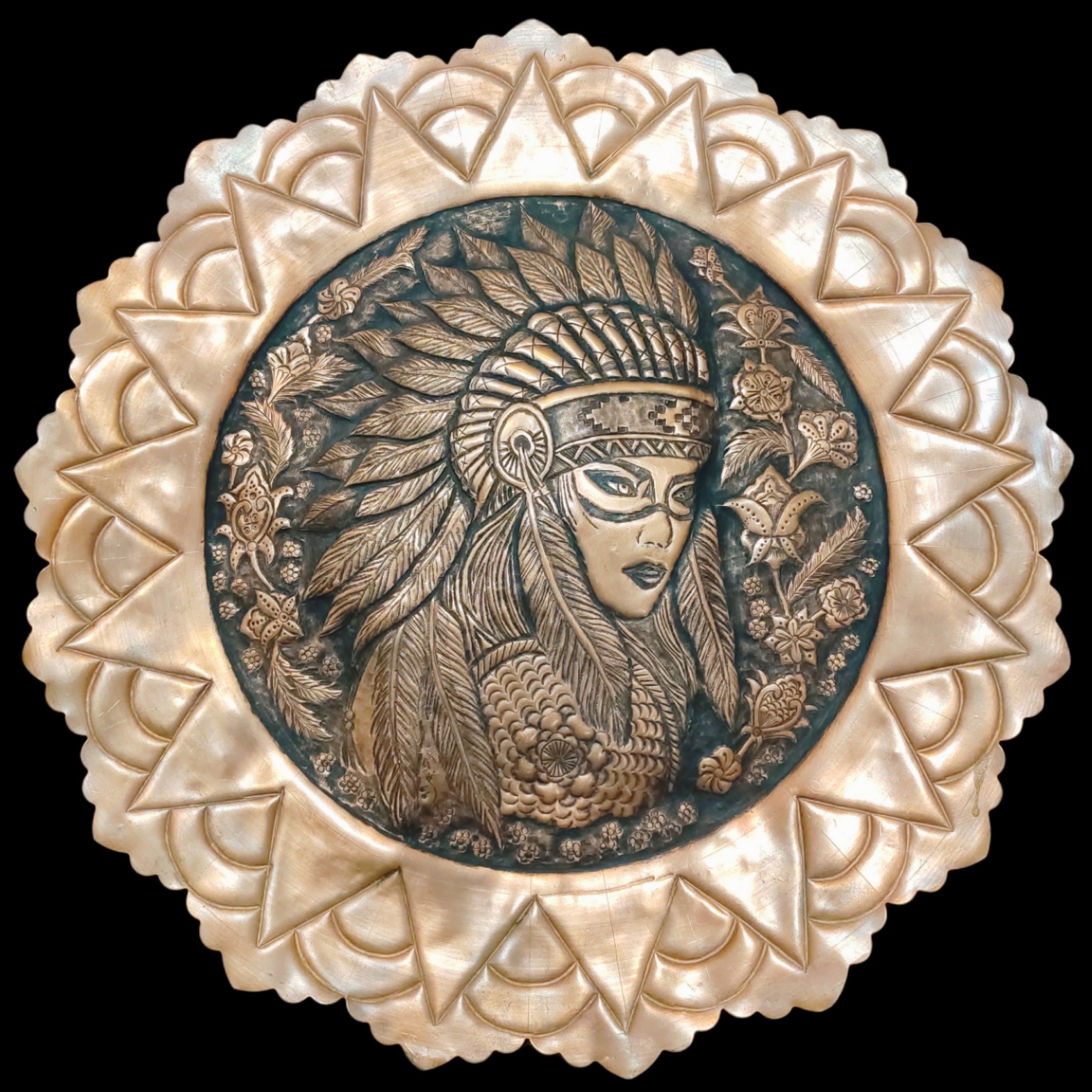 سینی رومیزی مسی