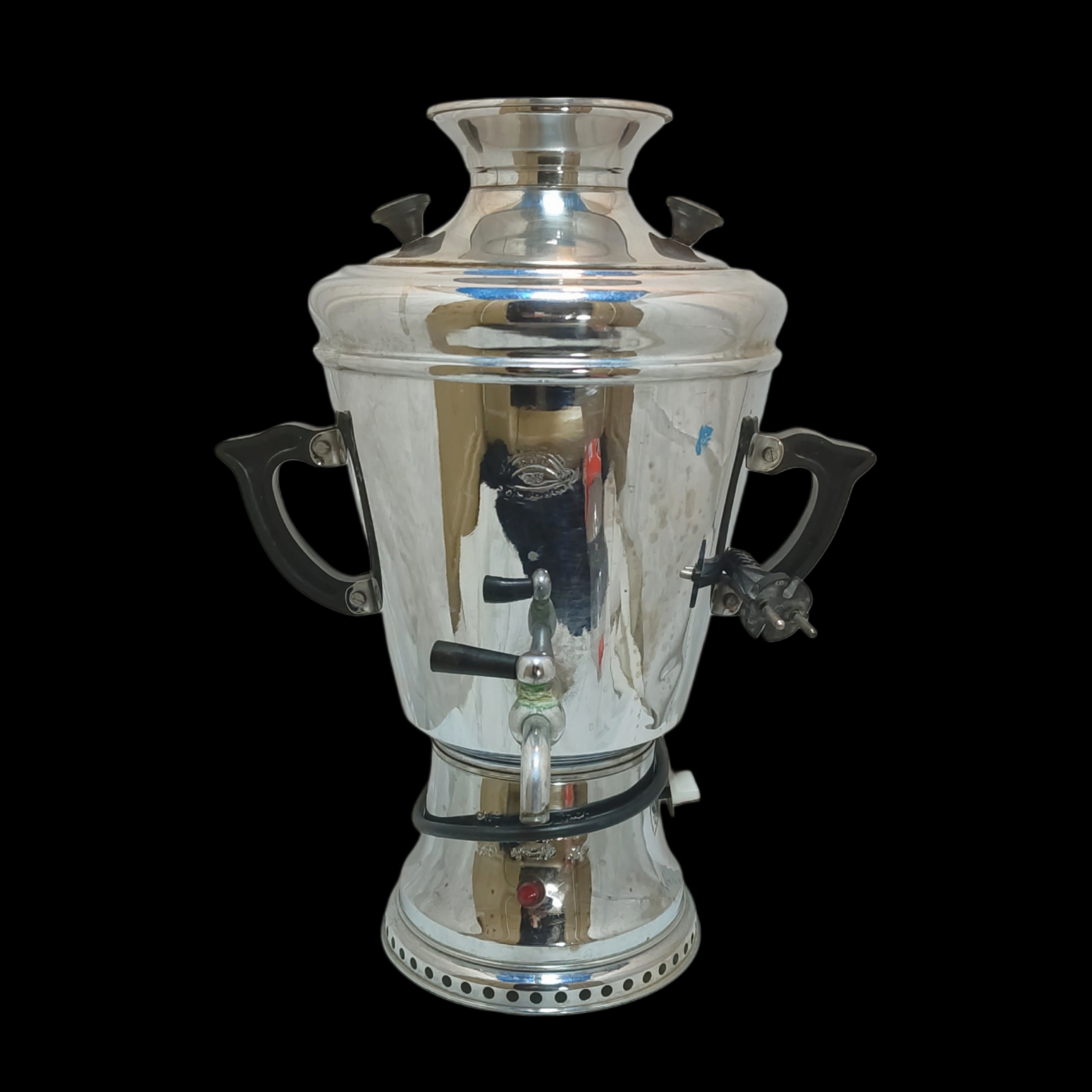 سماور برقی برنجی دکوری چای برنج تزیینی