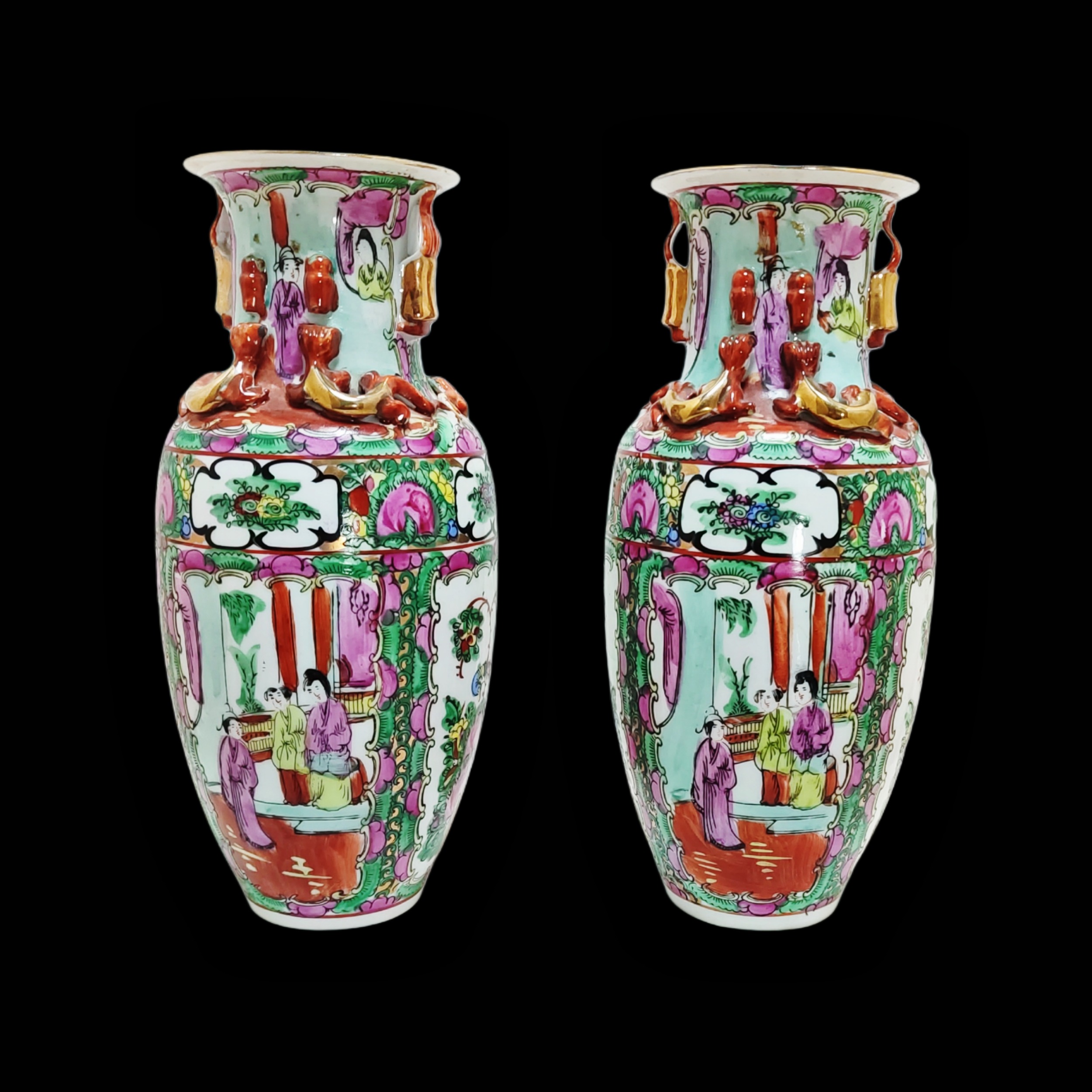 گلدان چینی قدیمی دکوری عتیقه کلکسیونی گلدون