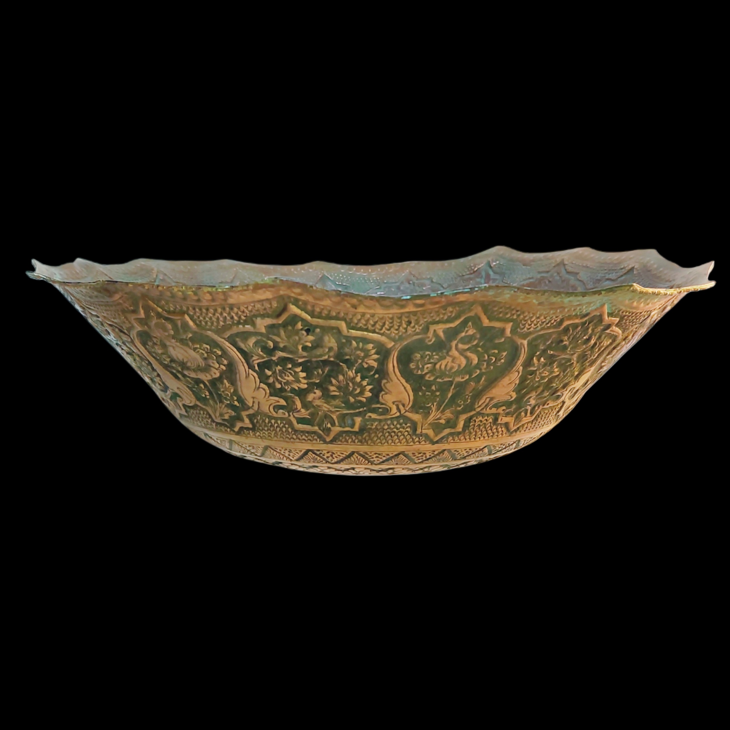 میوه خوری مسی قلمزنی قلم زنی قدیمی آجیل شکلات