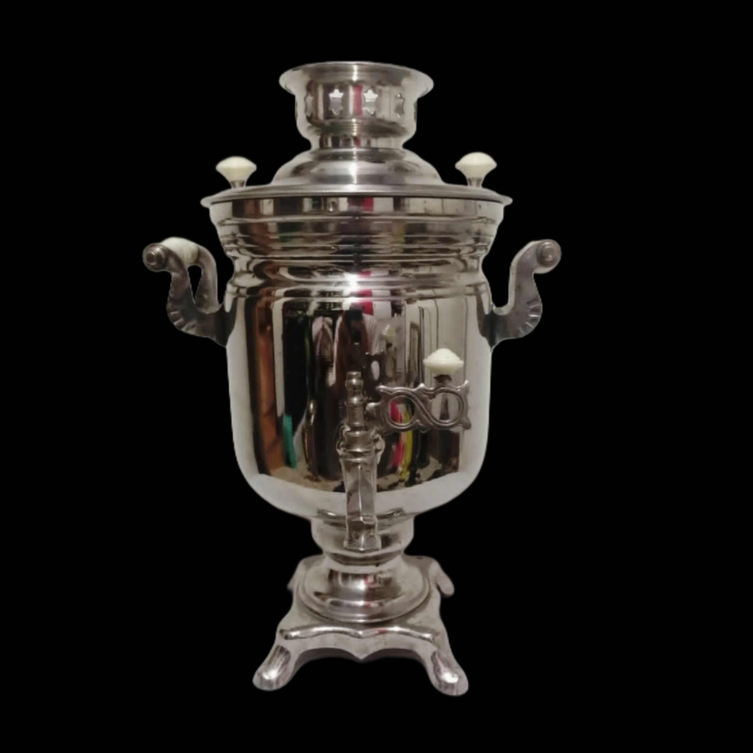 سماور برقی برنجی روسی قدیمی عتیقه جهیزیه دکوری