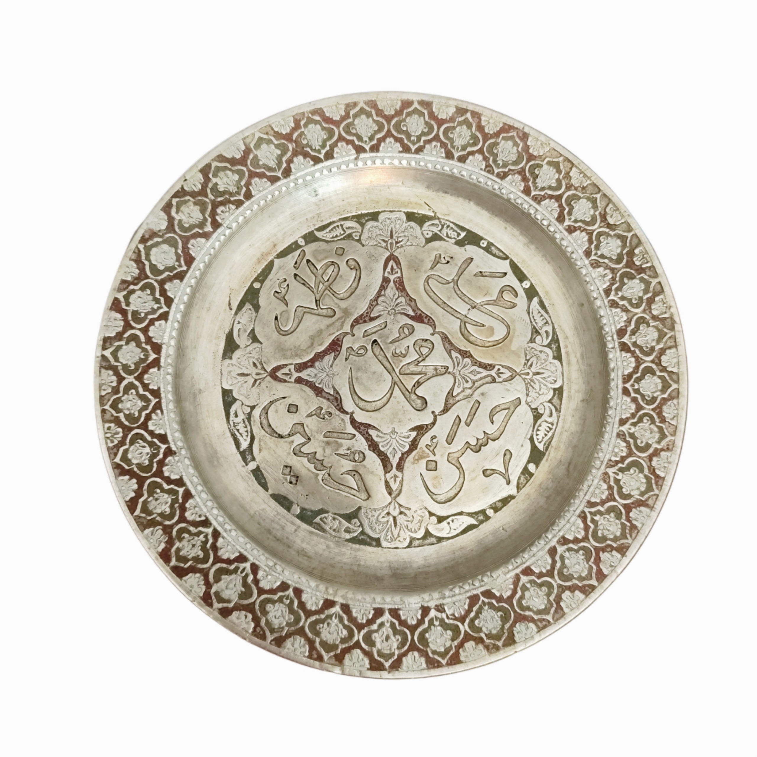 بشقاب برنجی دیوارکوب هندی خارجی 5 پنج تن جهیزیه