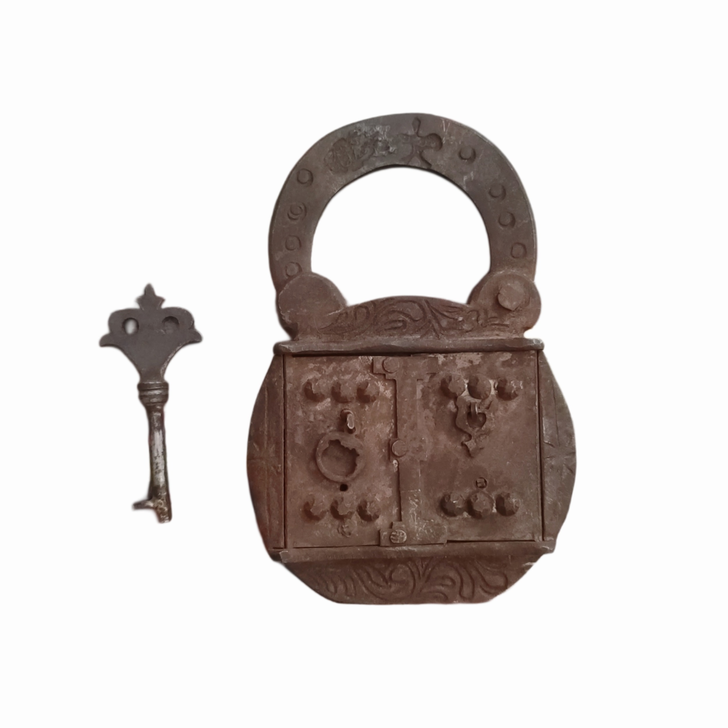 قفل جدید کلید فولادی آویز درب چوبی دکوری جهیزیه