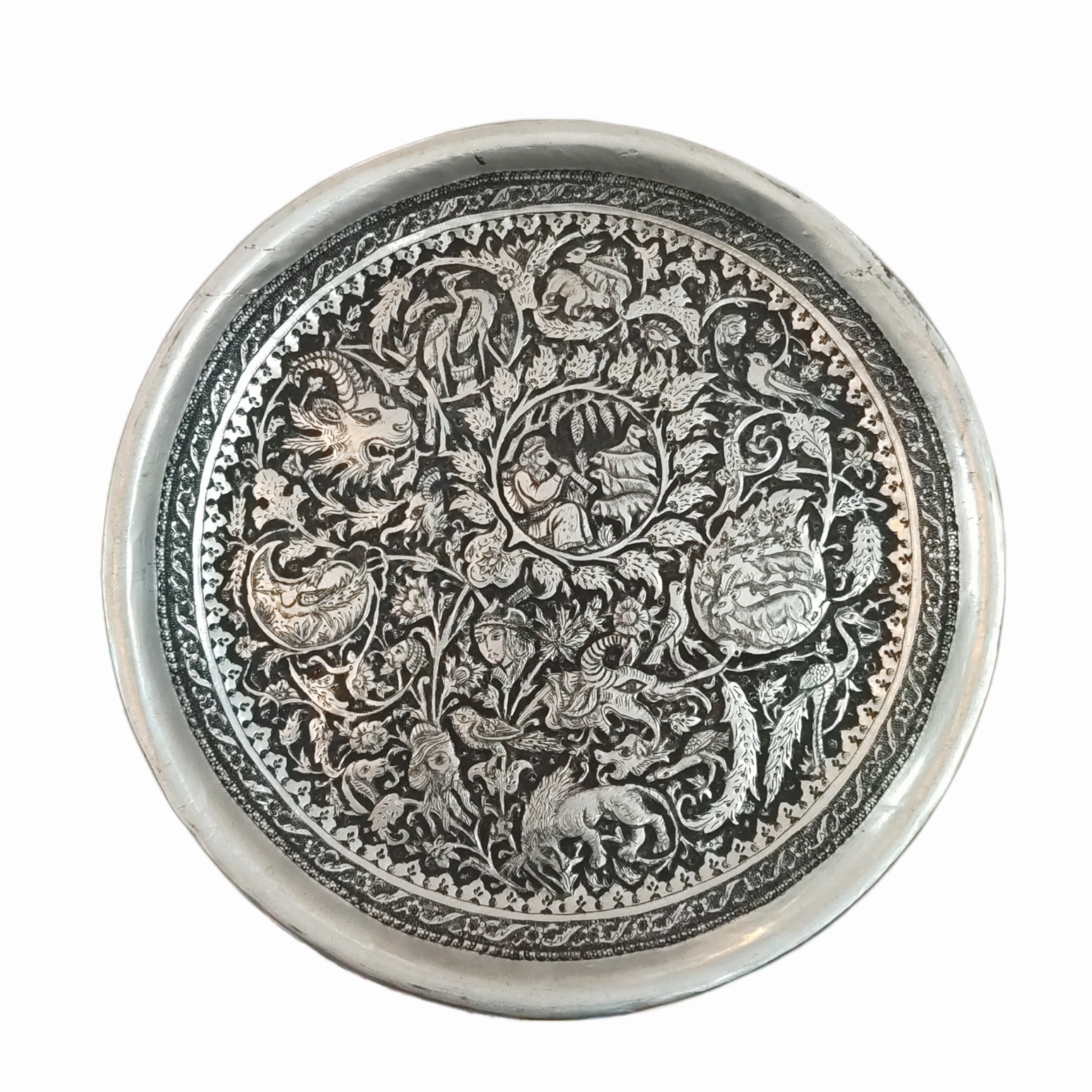 سینی مجمع قلم زنی جهیزیه هدیه کادو قلمزنی مجمع