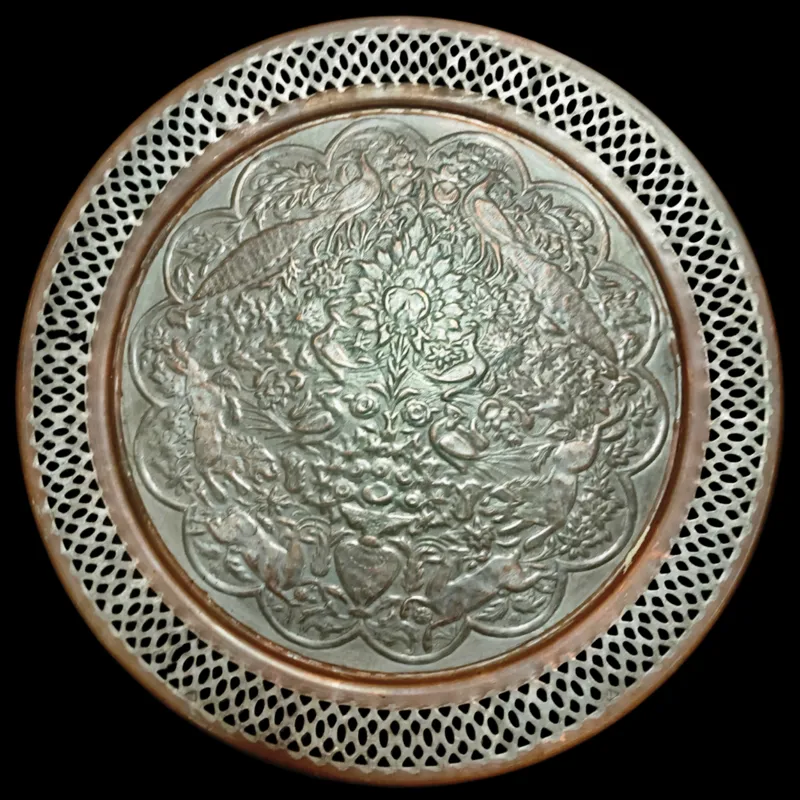 سینی مشبک مسی مس دکوری جهیزیه