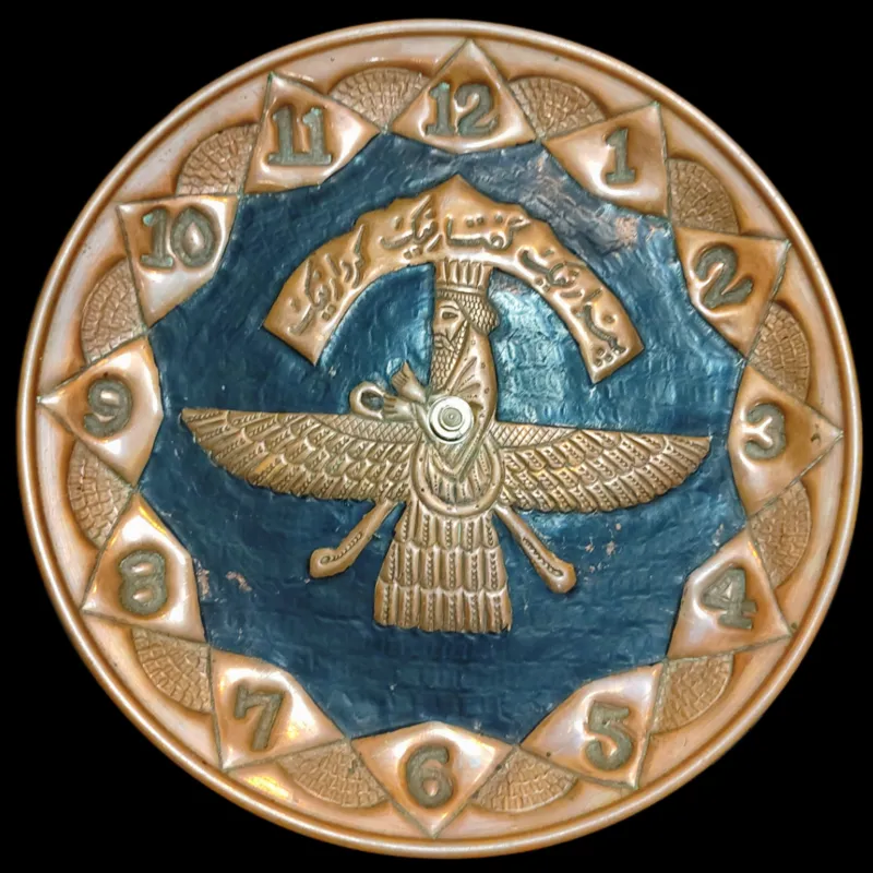 ساعت دیواری رومیزی مسی عقربه ای مس