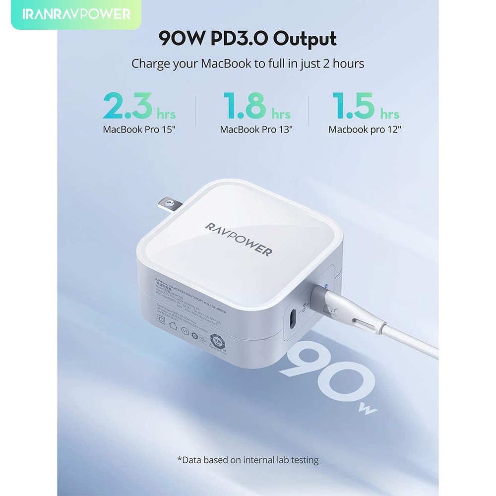 آداپتورحرفه ای ( Ravpower) 90Watt