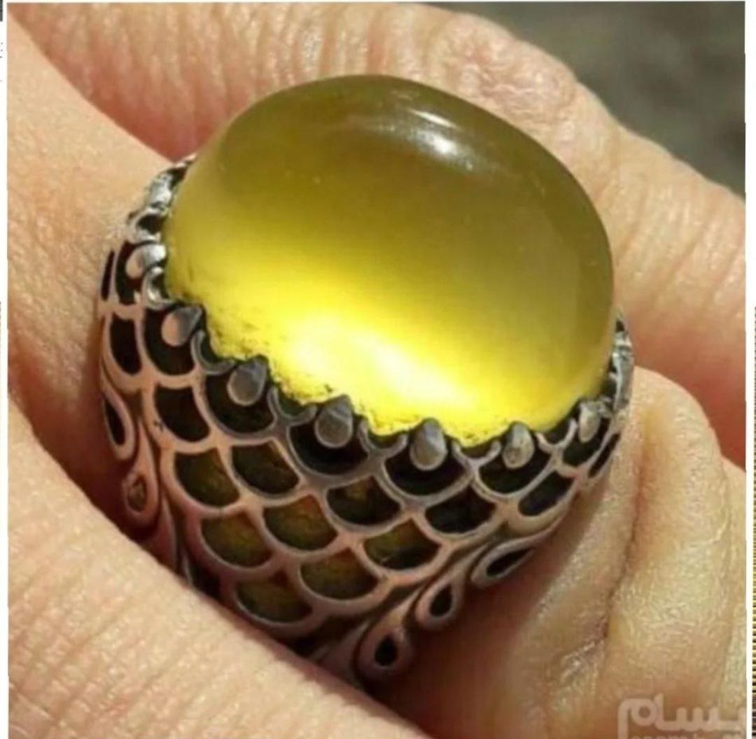 عقیق زرد طوقدار معدنی