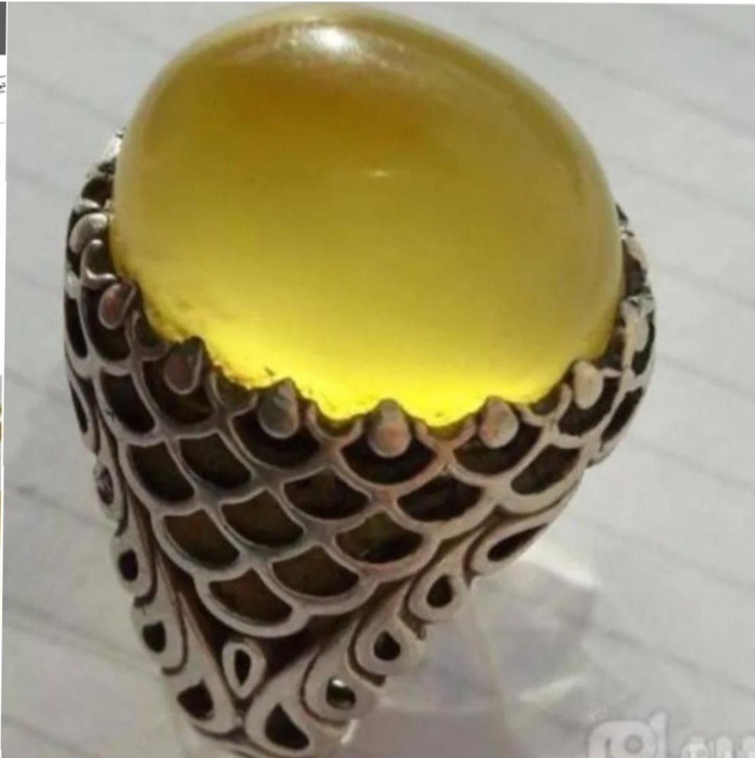 عقیق زرد طوقدار معدنی