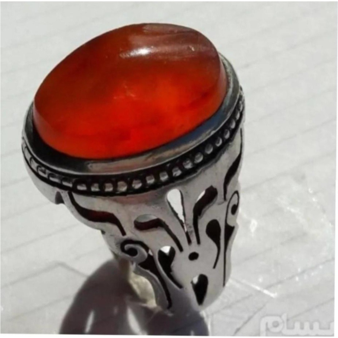 عقیق یمنی کهنه سرخ مربایی