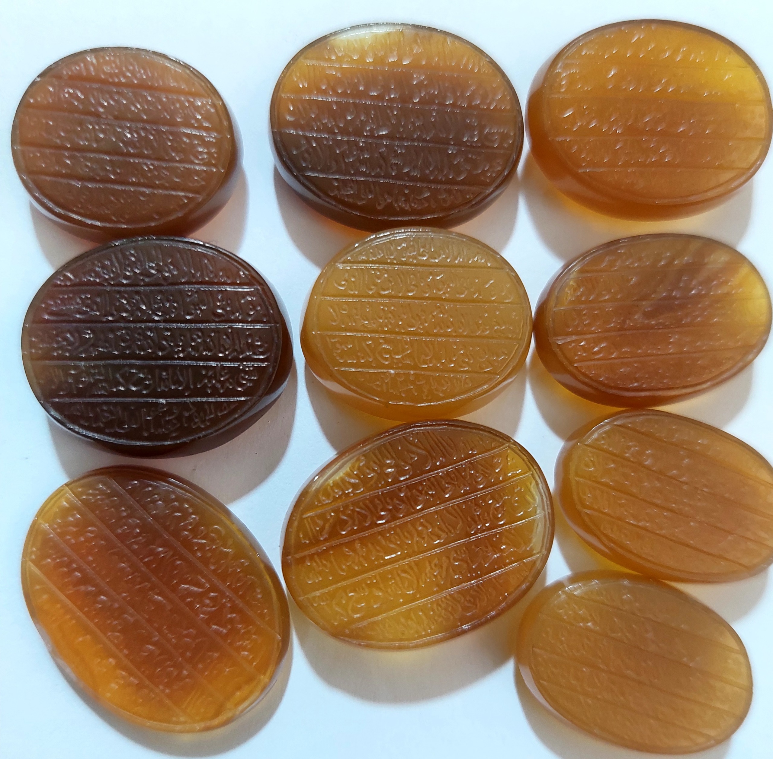 ده عدد جزع یمنی کهنه خط کوپال