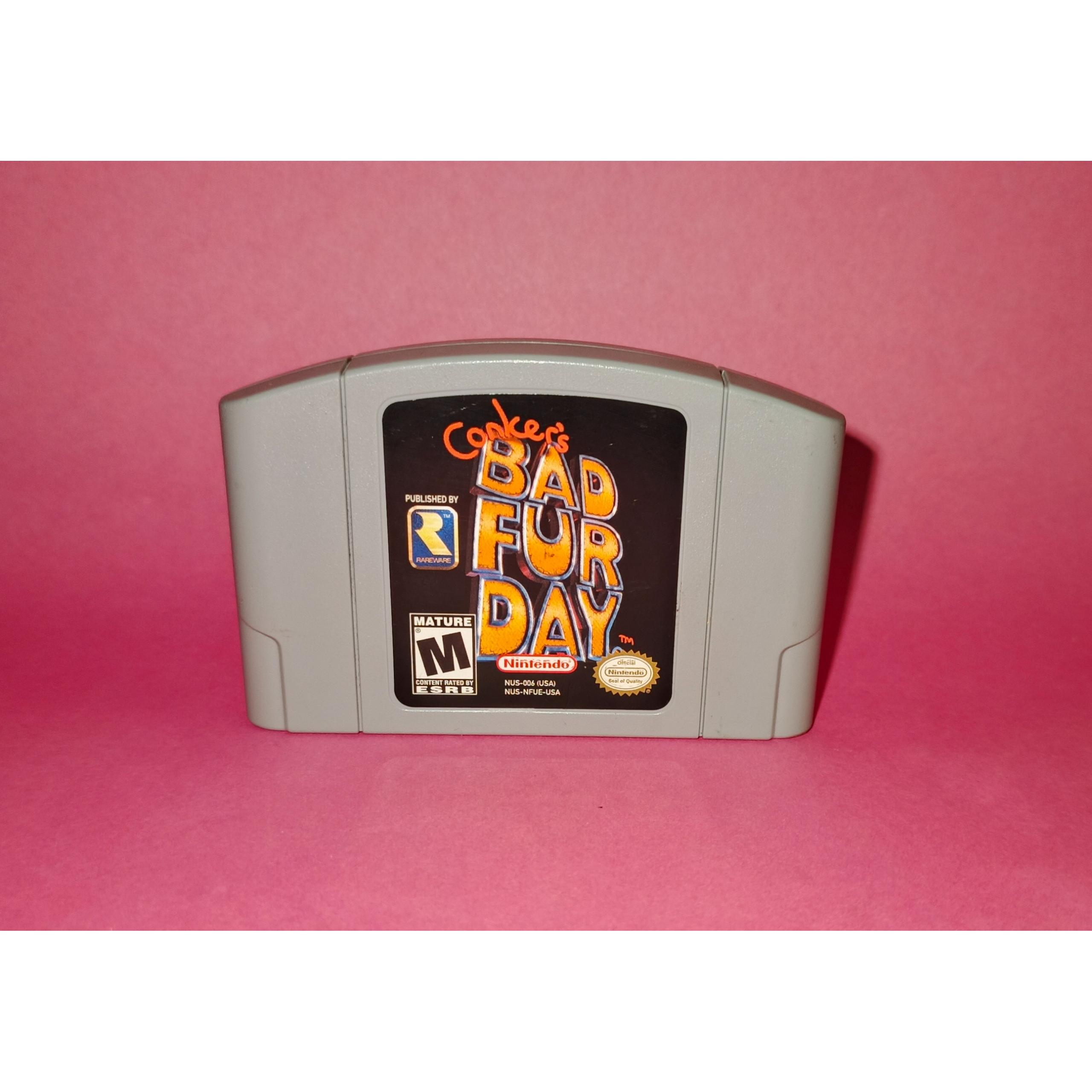 CONKERŚ BAD FUR DAY NINTENDO 64 USA GAME