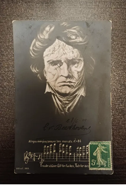 کارت پستال خارجی قدیمی بتهون