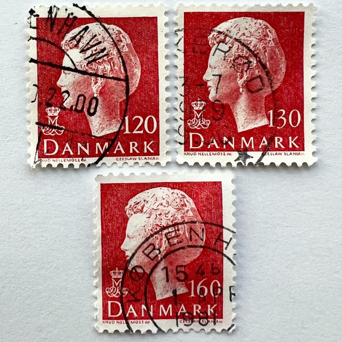 سری 3 عددی تمبر پستی ملکه مارگارت دوم دانمارک