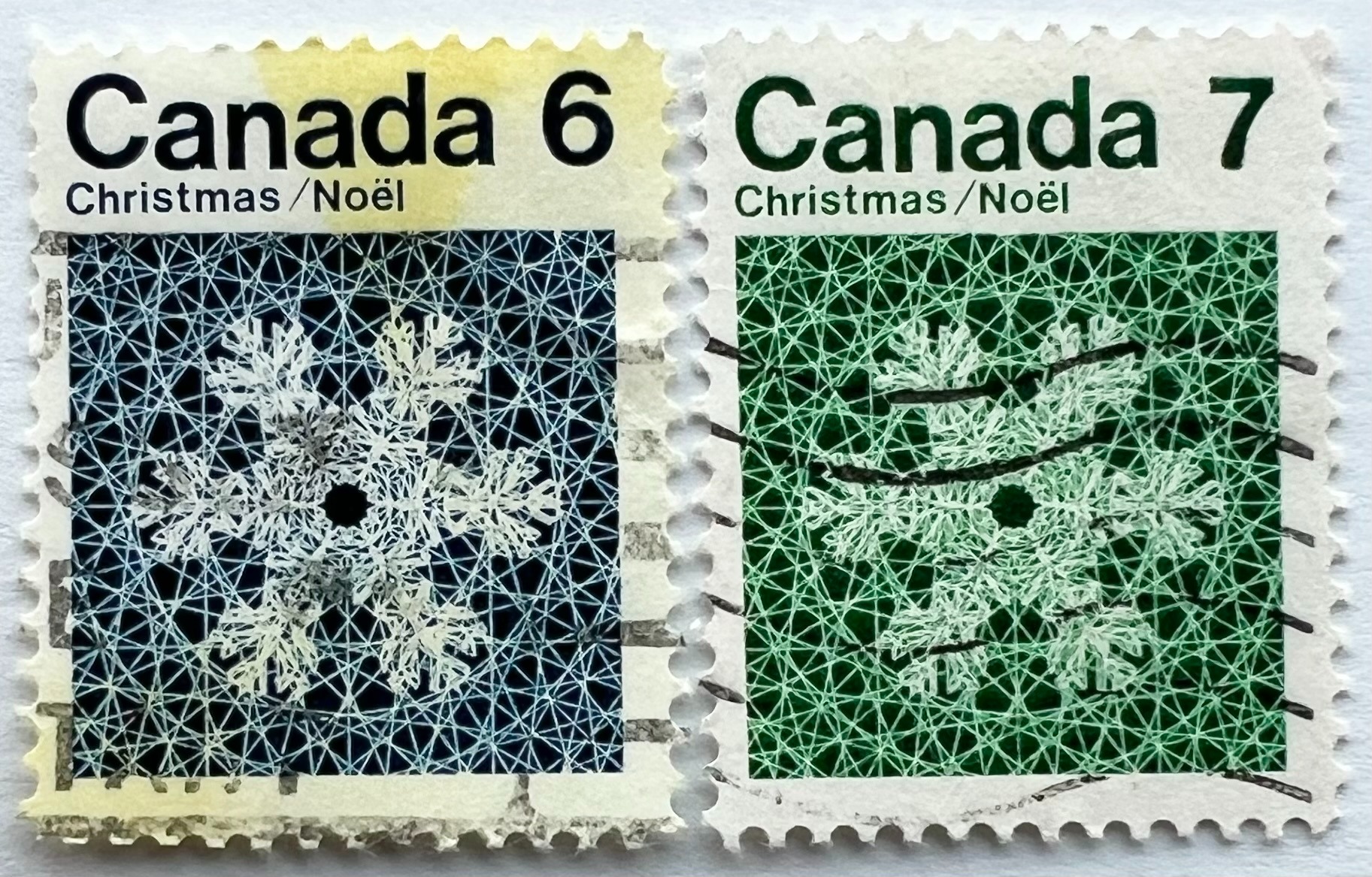 2 عدد تمبر خارجی قدیمی کریسمس کانادا (1971)