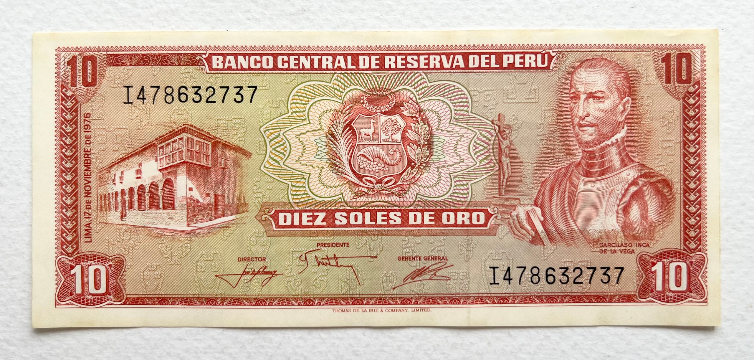تک اسکناس خارجی کمیاب و کلاسیک 10 سولز پرو (1976)