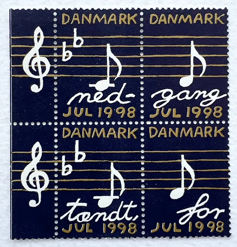 بلوک تمبر ارزشمند خارجی کریسمس دانمارک (1998) 2