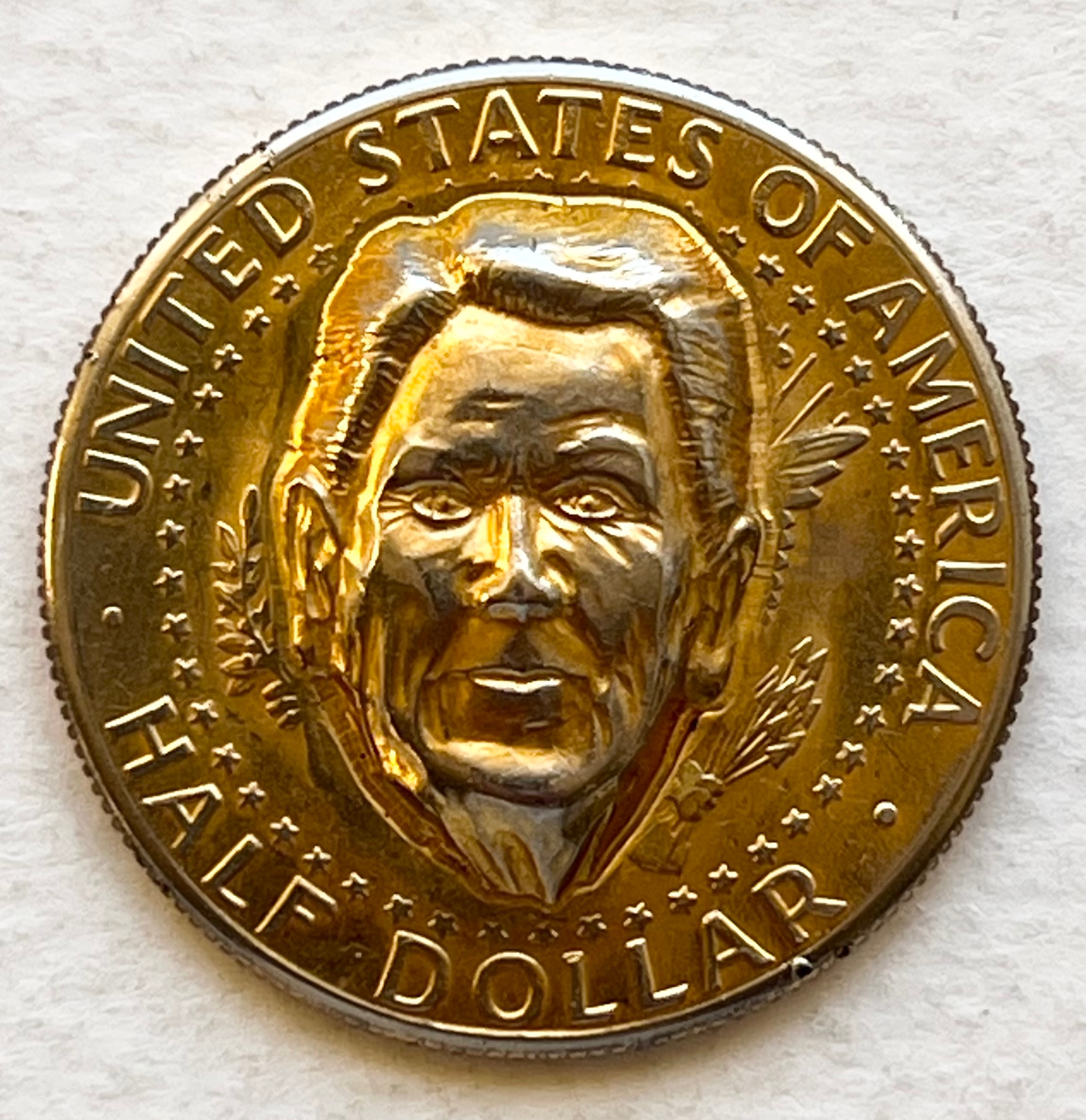 مدال آب طلا رونالد ریگان رئیس جمهور آمریکا (اصل)