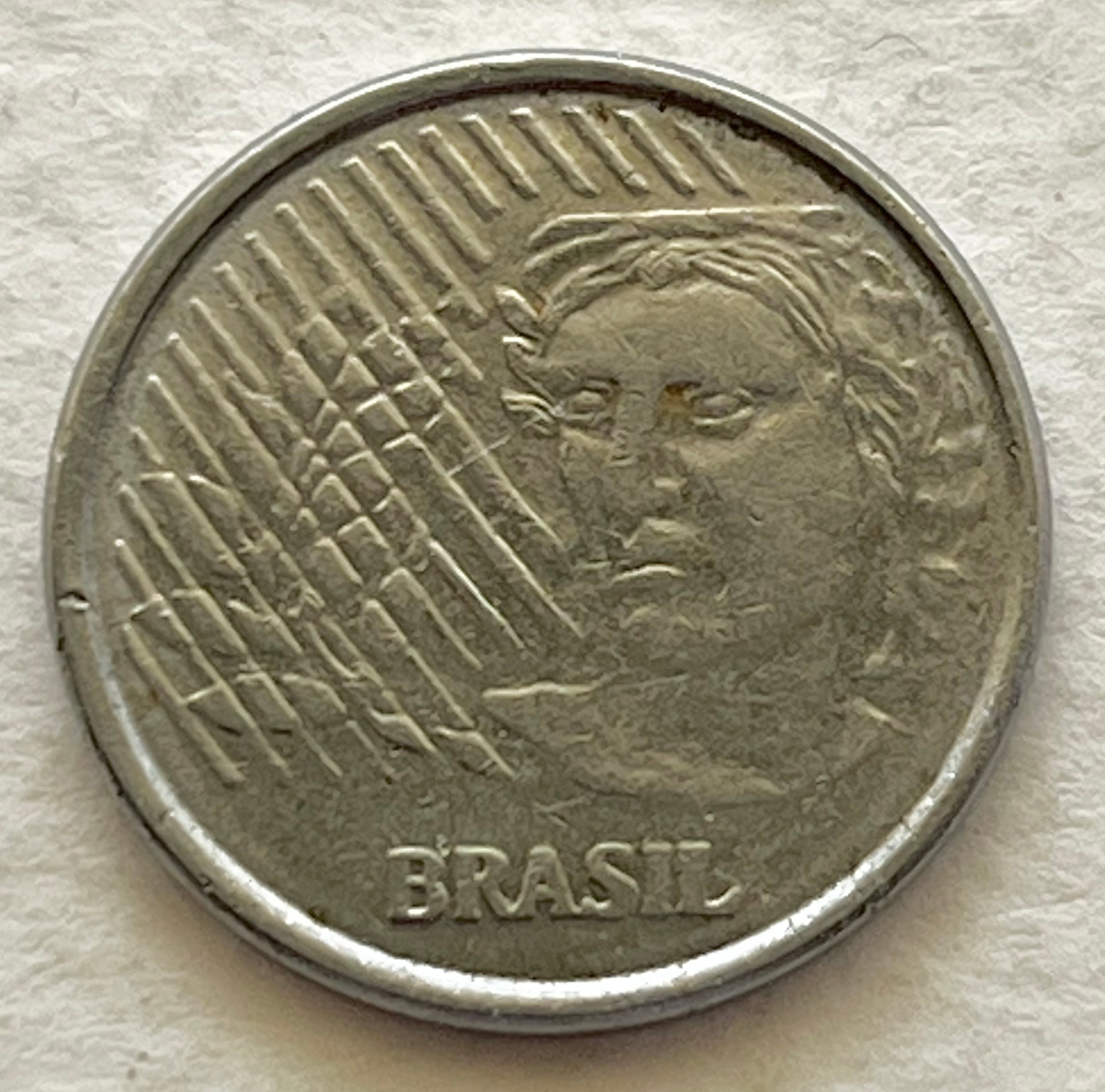 تک سکه زیبا و کمیاب خارجی 5 سنتاوس برزیل (1997)