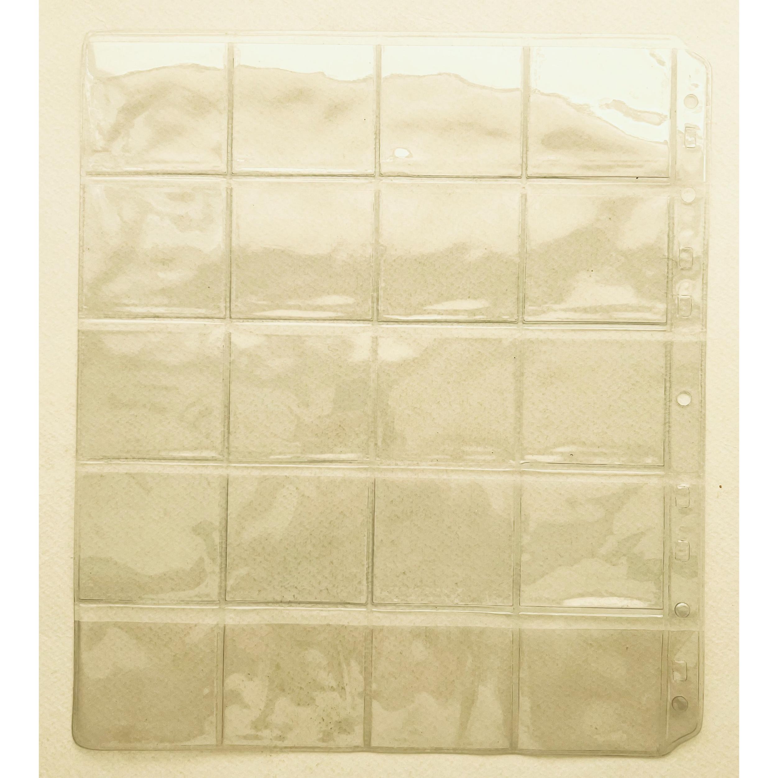 1 برگ طلق نایلونی مرغوب 20 خانه نگهداری کاور سکه